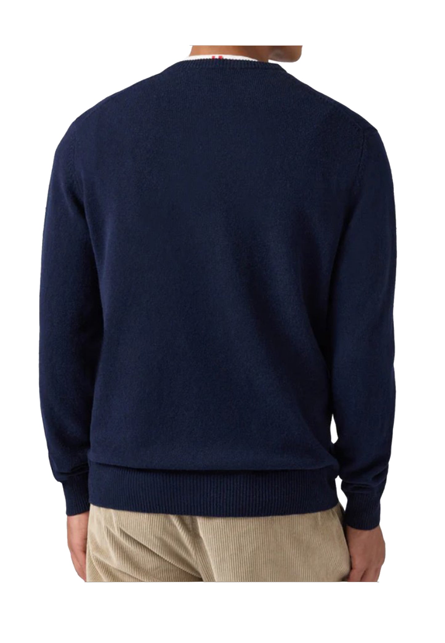 Maglione girocollo blu lana Regent MC2 Saint Barth A25 REGE011 00063I00063I MC2