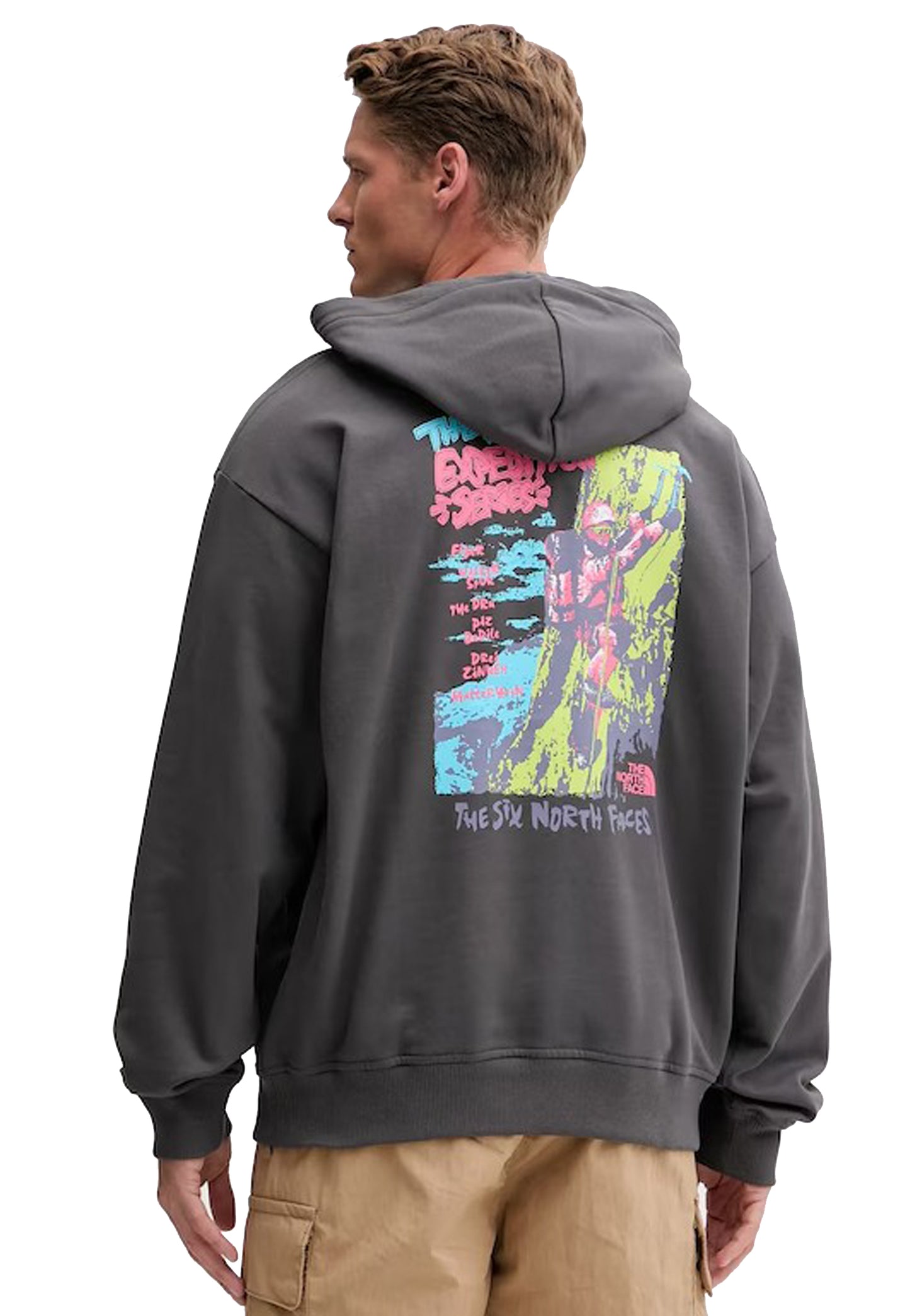 Felpa con cappuccio grigio Expedition Celebration The North Face A25 NF0A8E3FRHI1 NFRHINFRHI THE NORTH FACE
