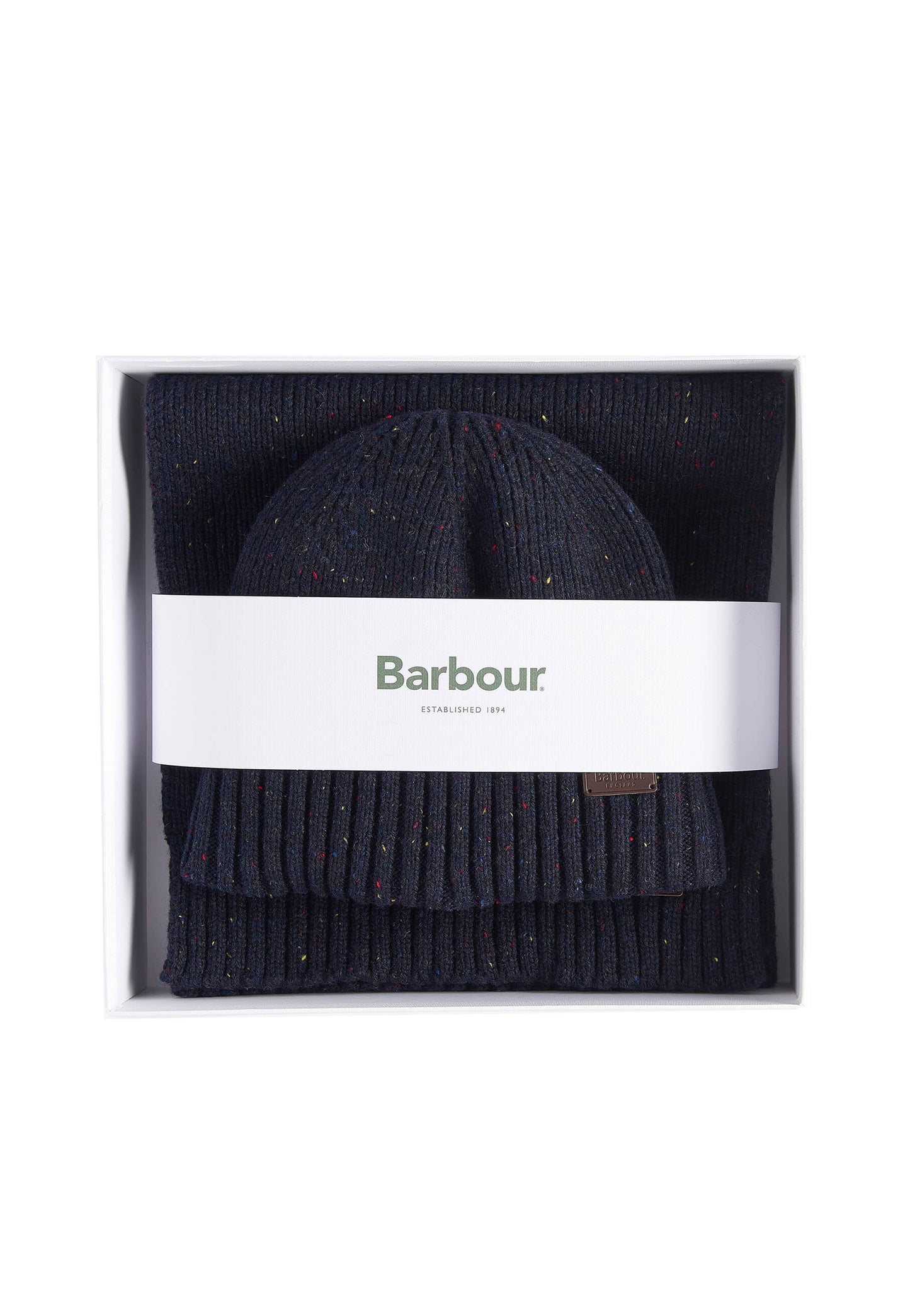 Set regalo Berretto e Sciarpa blu misto lana Carlton Barbour A26 262MMGS0047 NY31NY31 BARBOUR