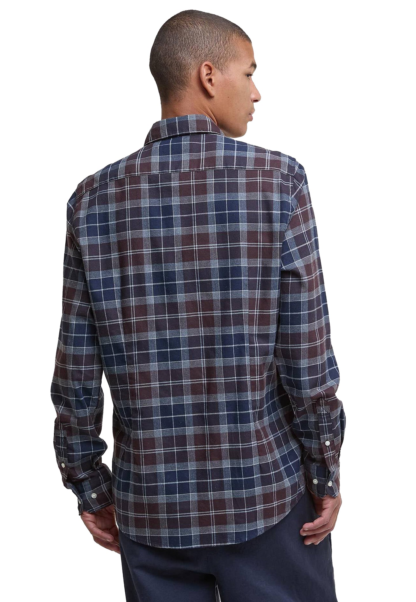 Camicia tartan blu bordeaux cotone Fortrose Barbour A26 262MMSH4991 TN38TN38 BARBOUR