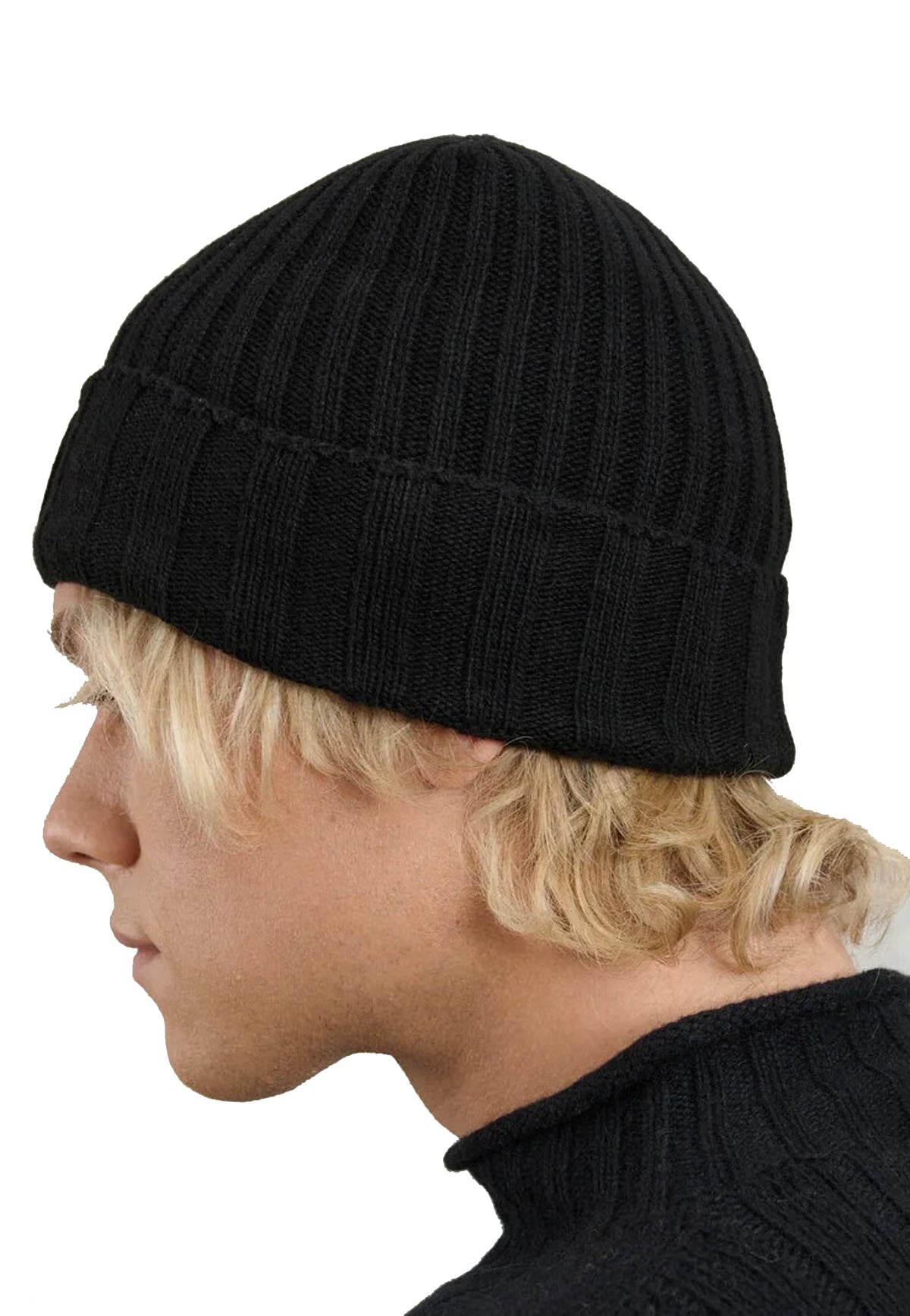 Berretto nero misto lana a costina Blauer A26 26WBLUA05556 999999 BLAUER