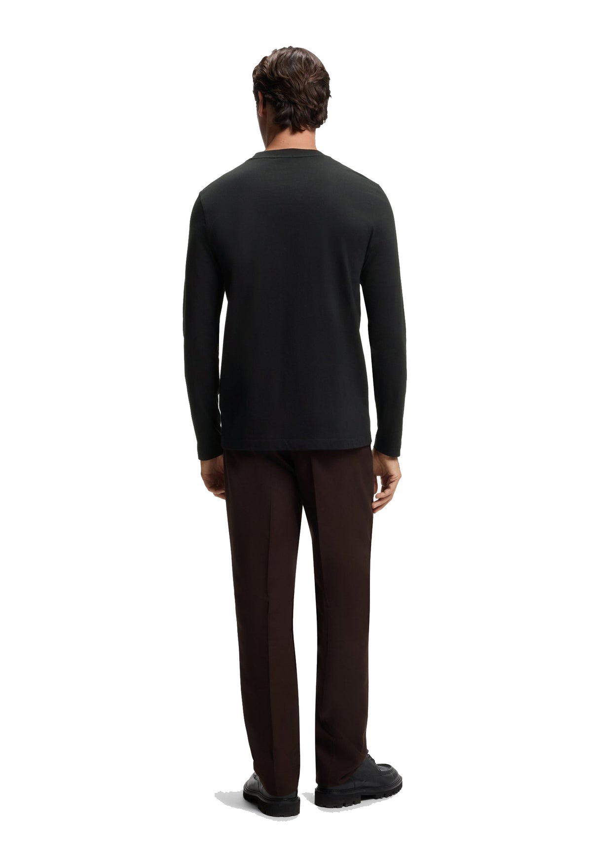 Maglia girocollo nera cotone regular fit Hugo Boss A26 50567762 001001 HUGO BOSS