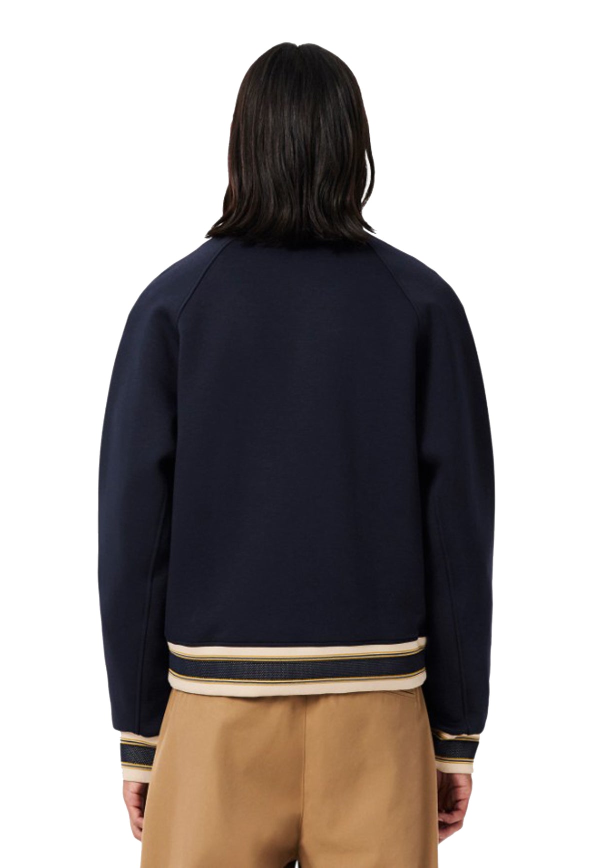 Giacca college in maglia blu Lacoste A26 BH8614 MXQMXQ LACOSTE