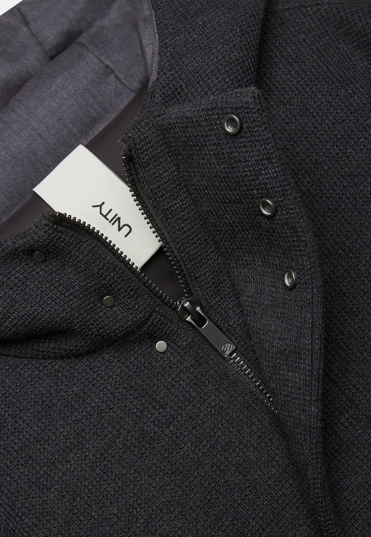 Giubbotto grigio maglia con cappuccio Peony Unity A26 JA-PEONY WOOL-AW26 GGGG UNITY