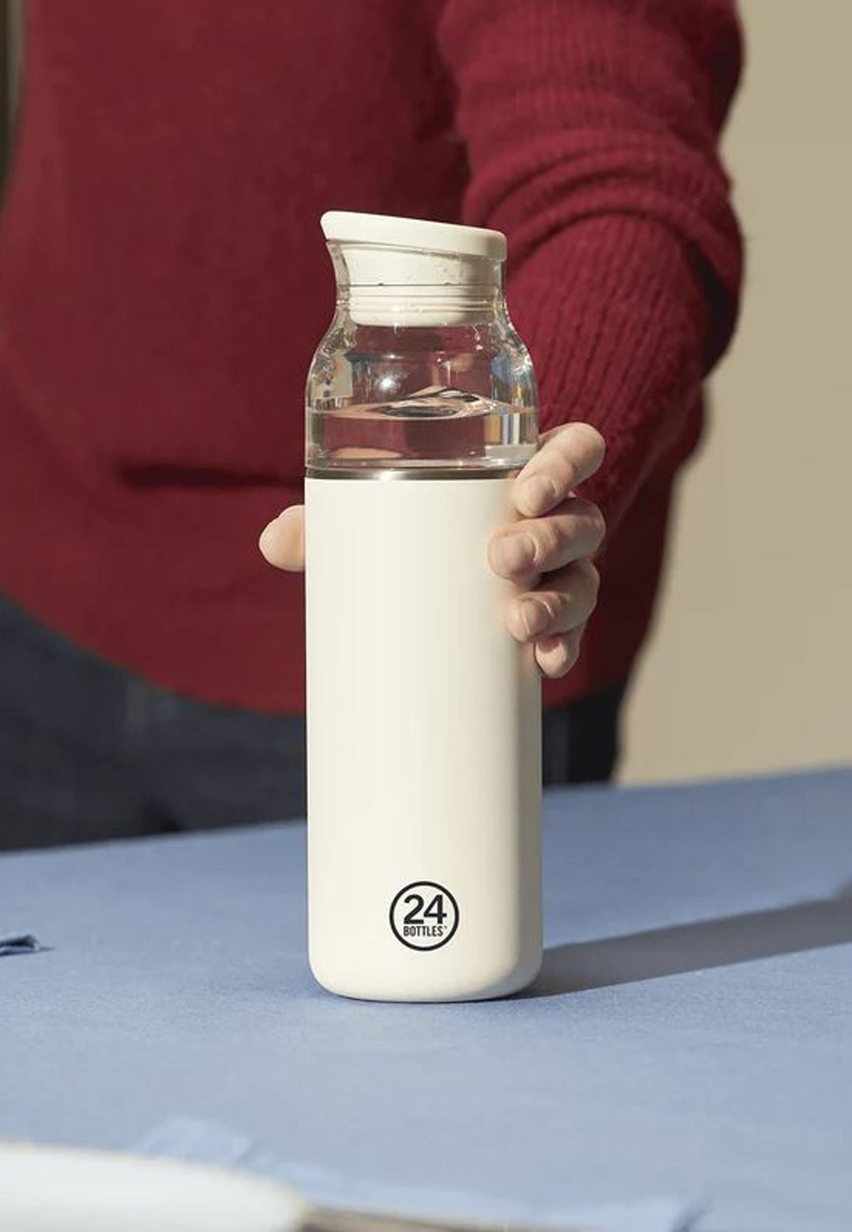Caraffa bianca 1L Cotton - Casa caraffe 24Bottles 2450-COTTON 1LCOTTON 24BOTTLES