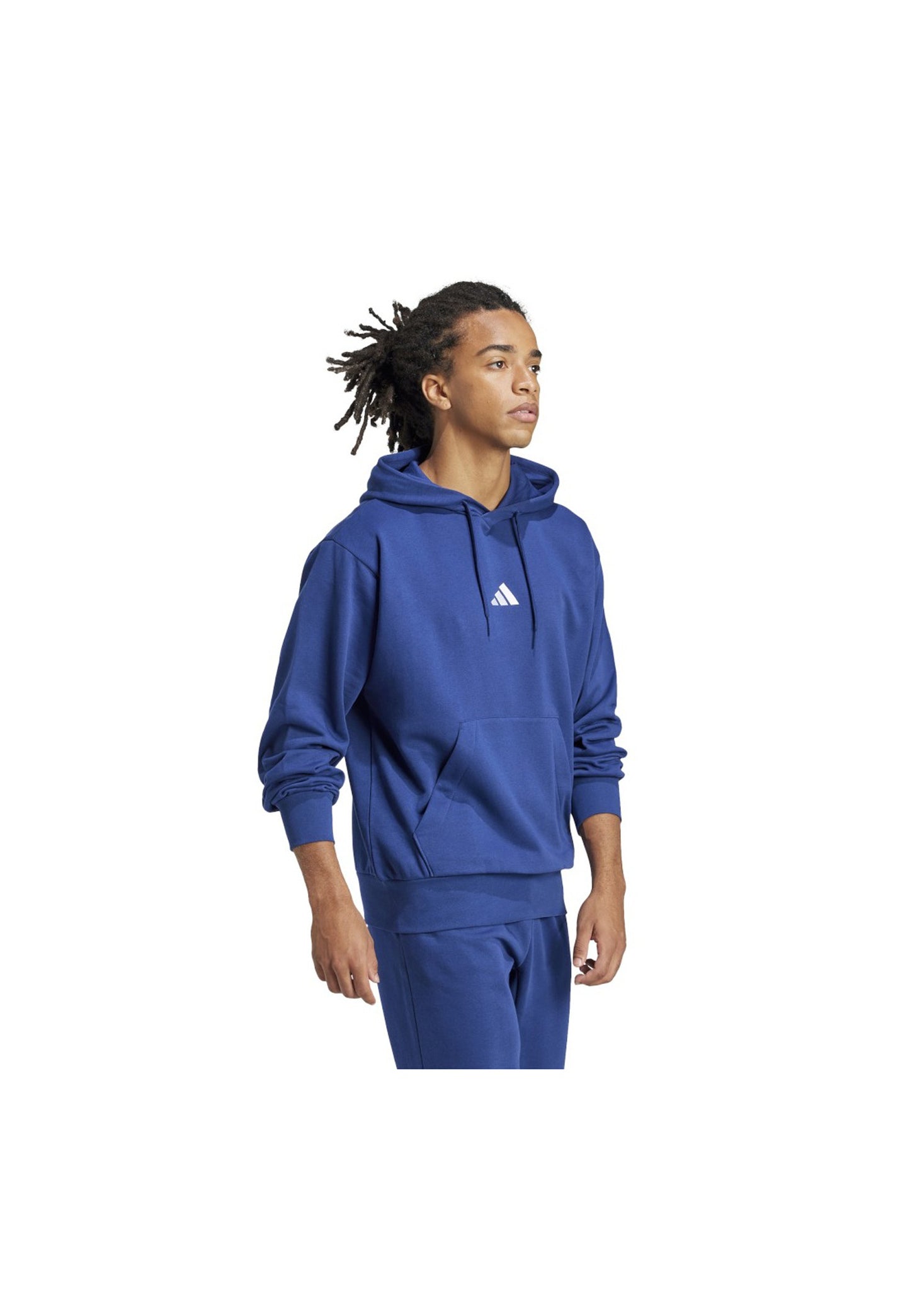 Felpa blu con cappuccio Club Adidas P26 JE3810 DKBLUE/WHITE ADIDAS