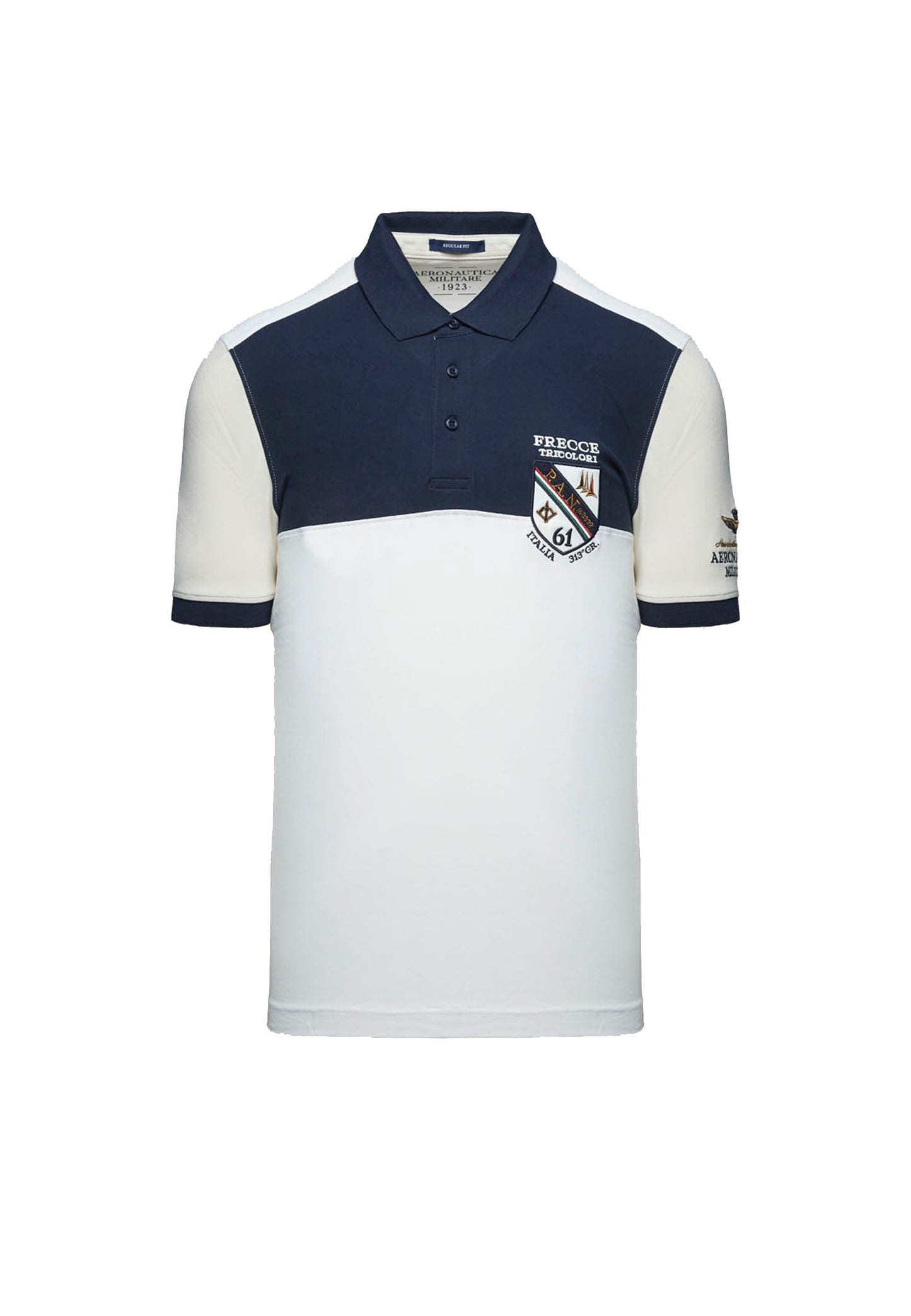 Polo a manica corta bianca Frecce Tricolori Aeronautica Militare P26 261PO1915UP00191 9472394723 AERONAUTICA MILITARE