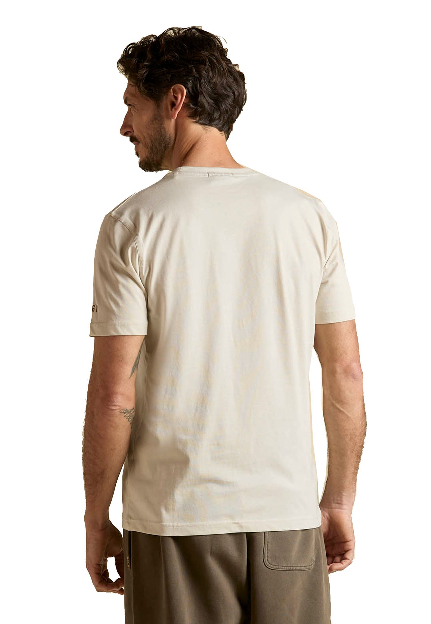 T-shirt bianca girocollo cotone stemma 313 Frecce Aeronautica Militare P26 261TS2534UJ00641 7307873078 AERONAUTICA MILITARE