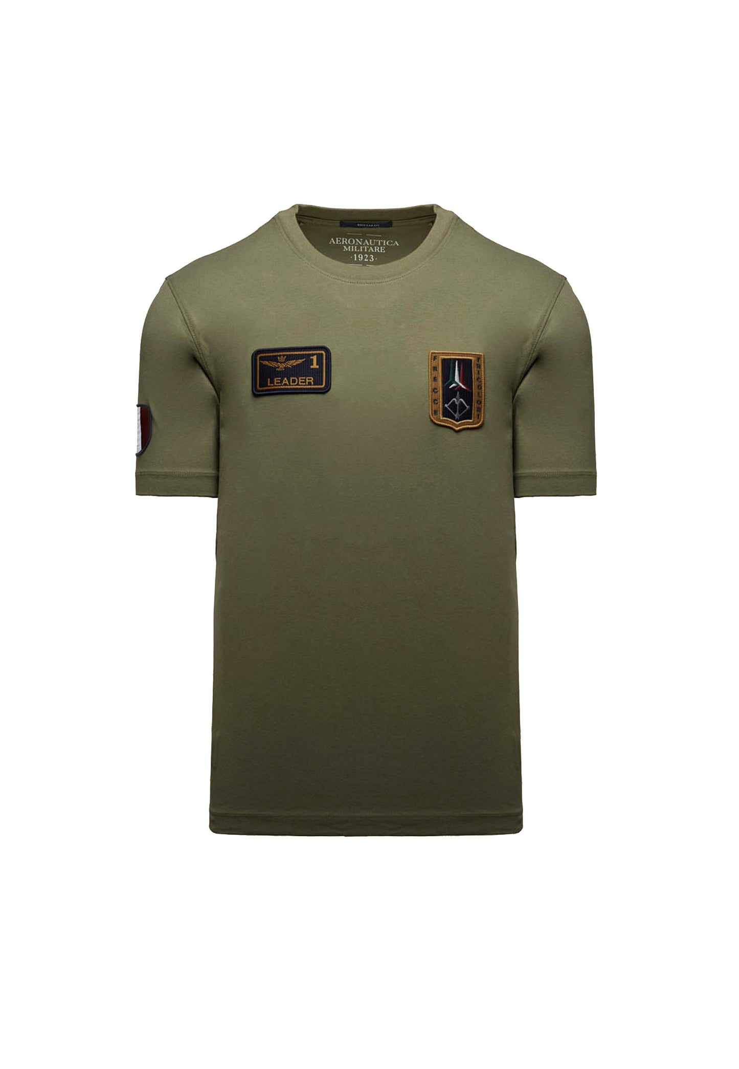 T-shirt girocollo verde cotone Frecce Tricolori Aeronautica Militare P26 261TS2544UJ00592 0730407304 AERONAUTICA MILITARE