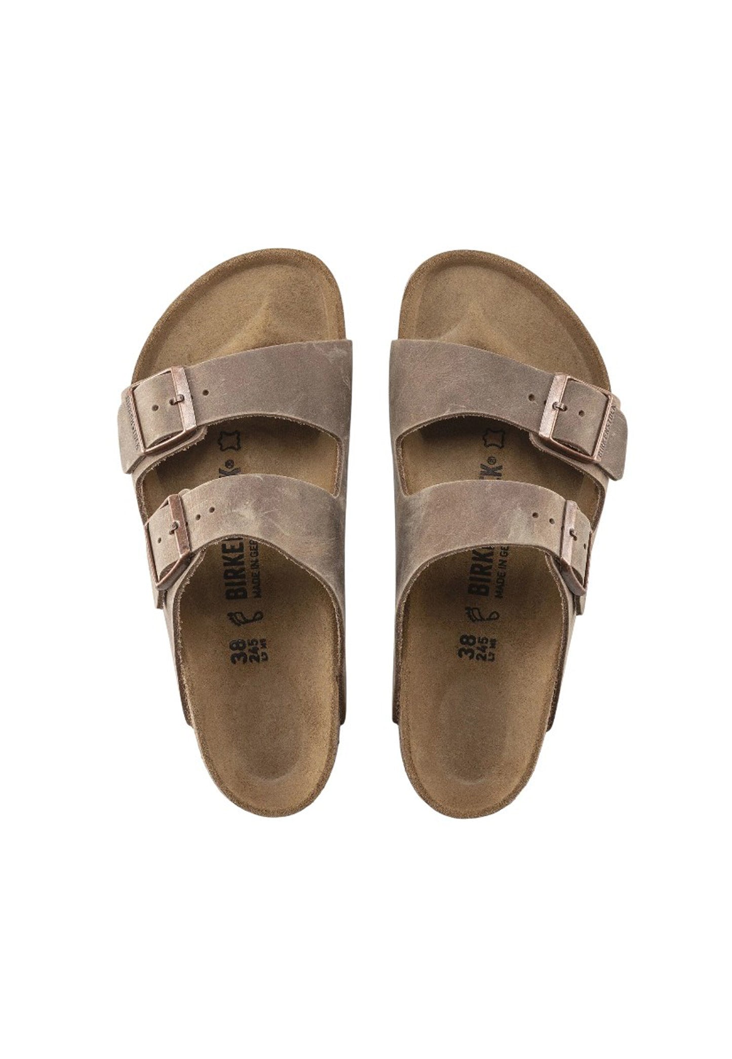 Ciabatte sandali pelle marrone Arizona Birkenstock P26 352203 BI-C3 BIRKENSTOCK