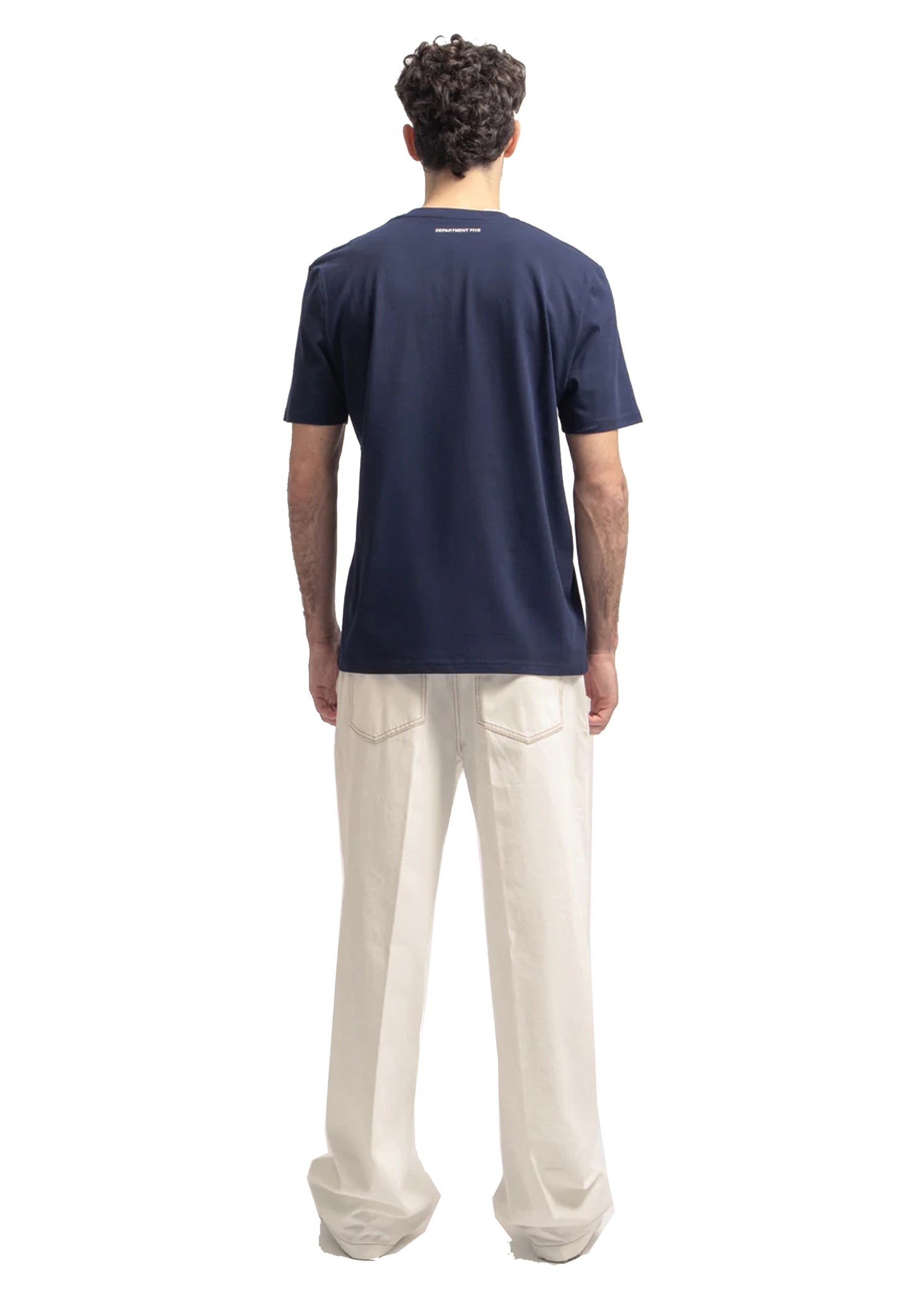 T-shirt blu girocollo cotone Bold Department Five P26 UT510 2JF0034 816816 DEPARTMENT FIVE