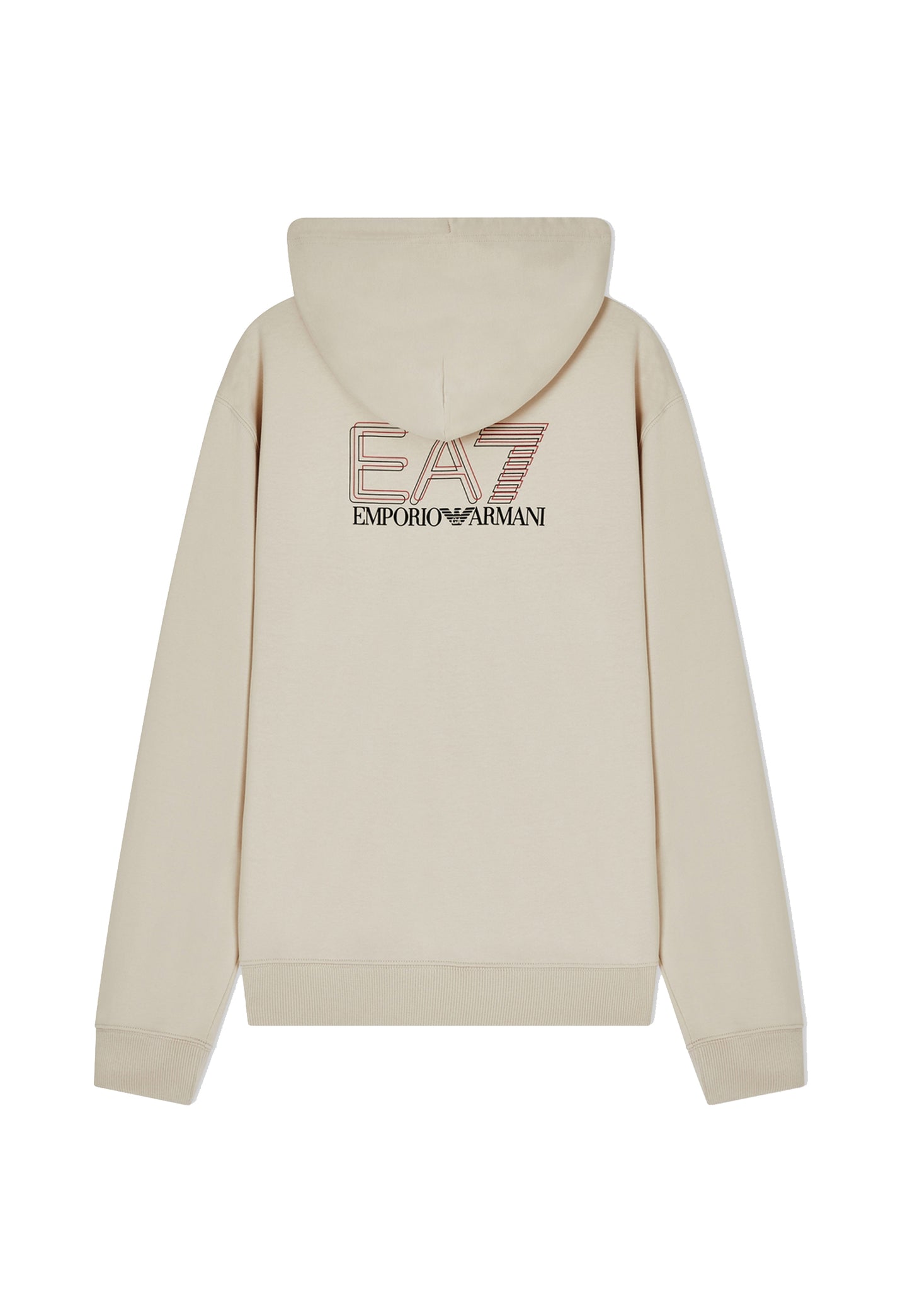 Felpa con cappuccio beige full zip cotone EA7 Armani P26 7M001314 AF13512 U1088U1088 EA7
