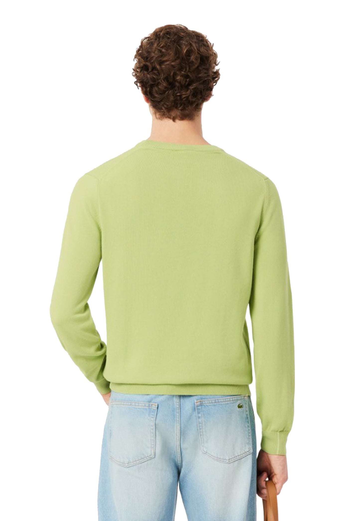 Maglia pullover cotone girocollo verde Lacoste P26 AH1985 UYBUYB LACOSTE
