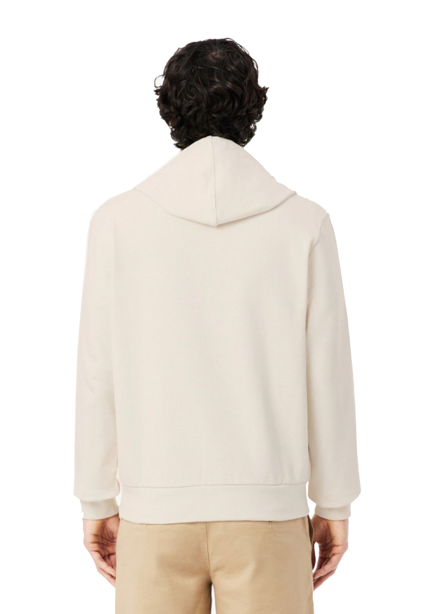 Felpa con cappuccio cotone full zip beige Lacoste P26 SH0892 3RR3RR LACOSTE