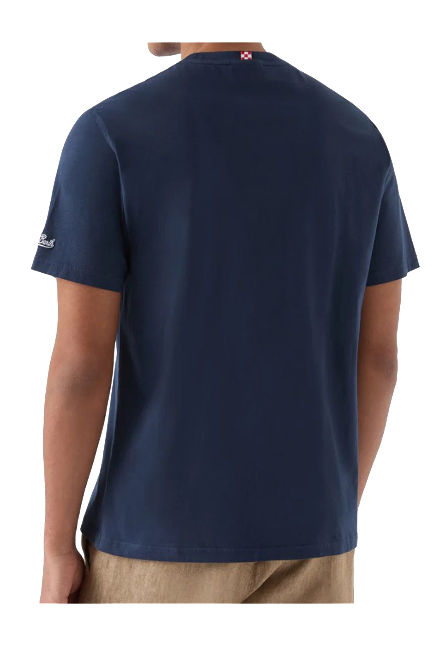T-shirt girocollo blu cotone Portofino Glass MC2 Saint Barth P26 POT0001 00164L00164L MC2
