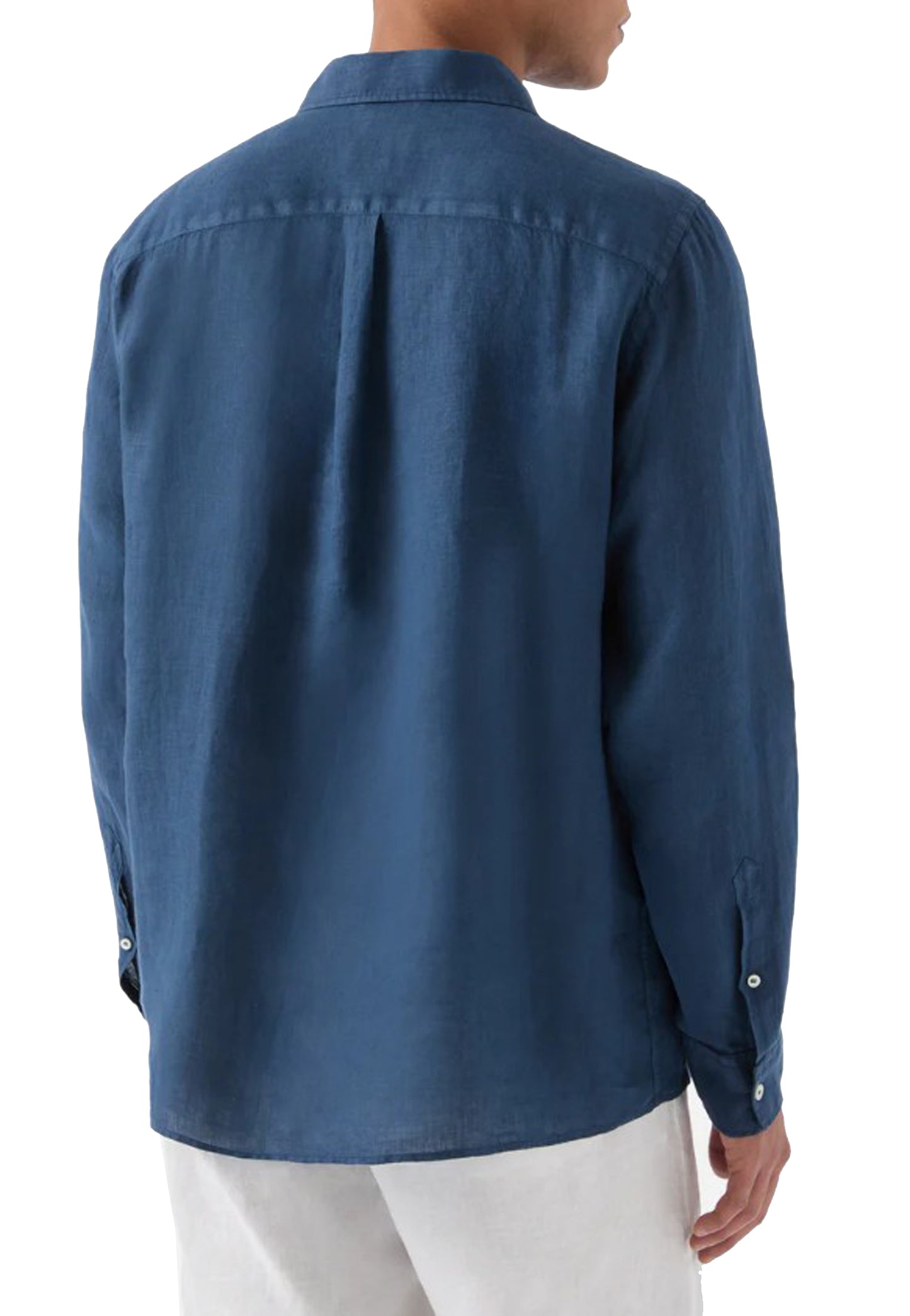 Polo camicia blu lino Raphael MC2 Saint Barth P26 RPA0001 00119L00119L MC2