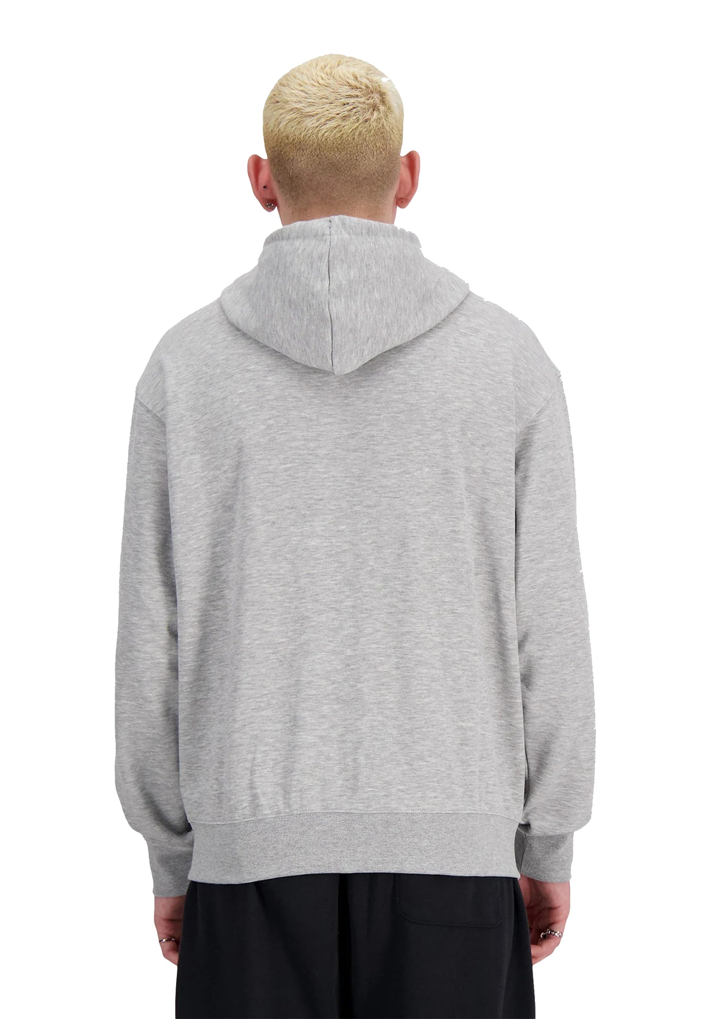 Felpa con capuccio e zip cotone grigia New Balance Essential P26 MJ41501AG ATHLETICGREY NEW BALANCE