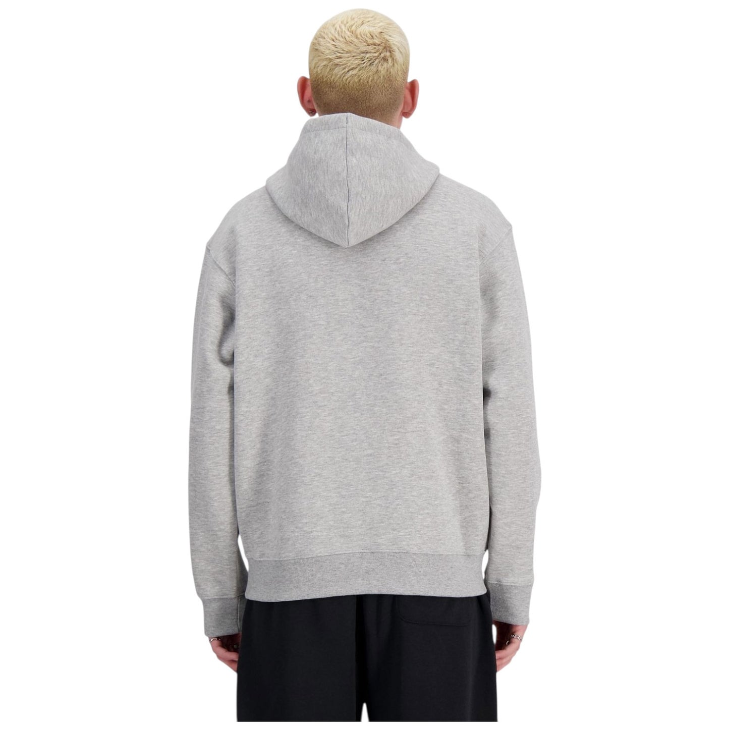 Felpa con cappuccio grigia cotone Sport Essential New Balance P25 MT41508AG ATHLETICGREY NEW BALANCE