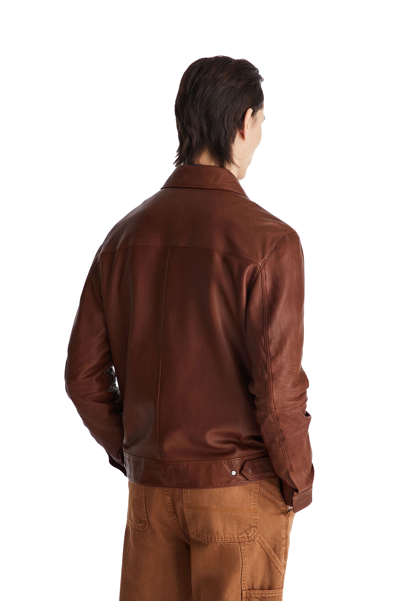Giacca marrone in pelle con colletto Gilma Peuterey P26 PEU5738 99012416 477477 PEUTEREY