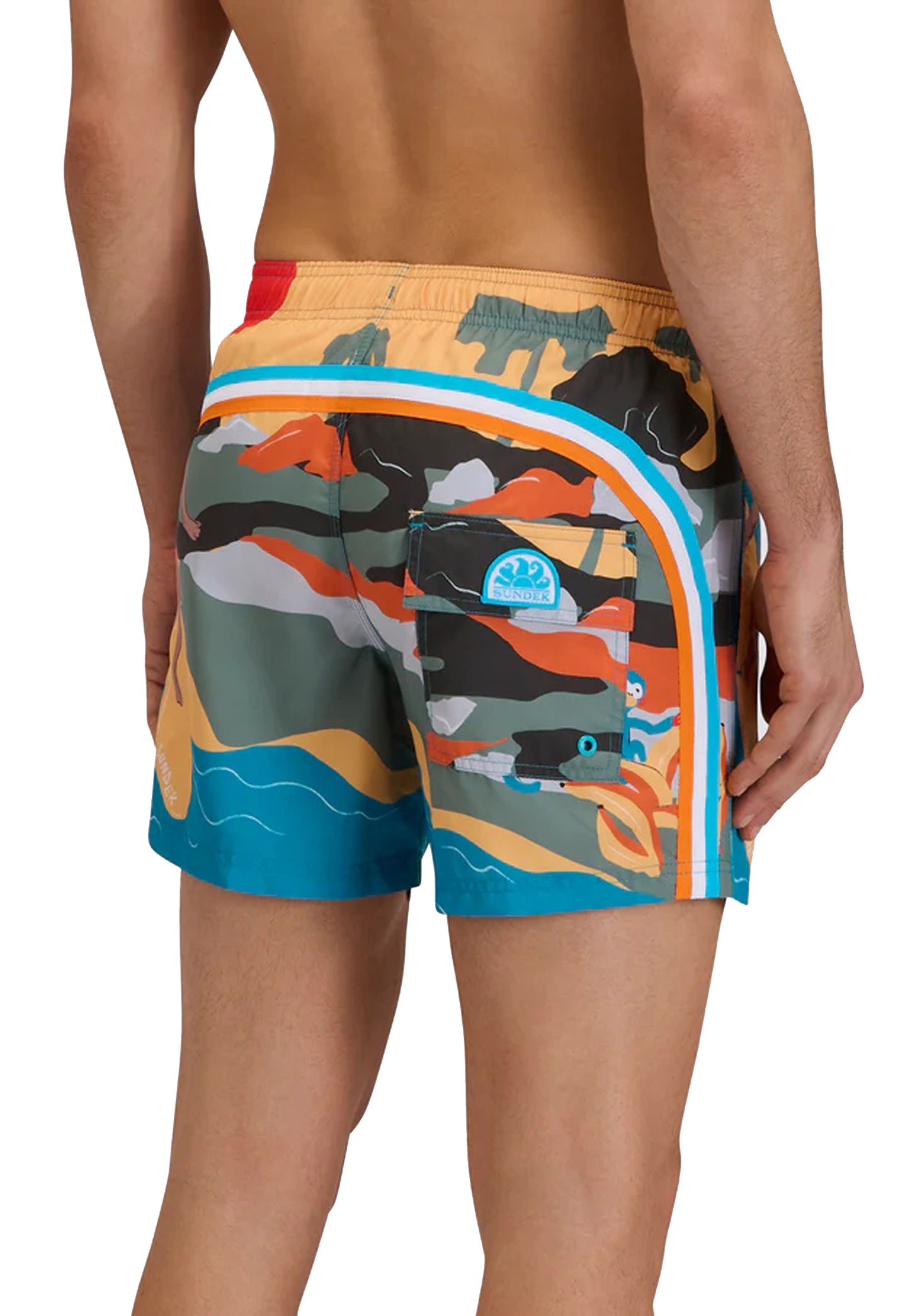 Costume da bagno multicolore pantaloncino mare Sundek P26 M504BDRT3G8 M6S055311G8 SUNDEK