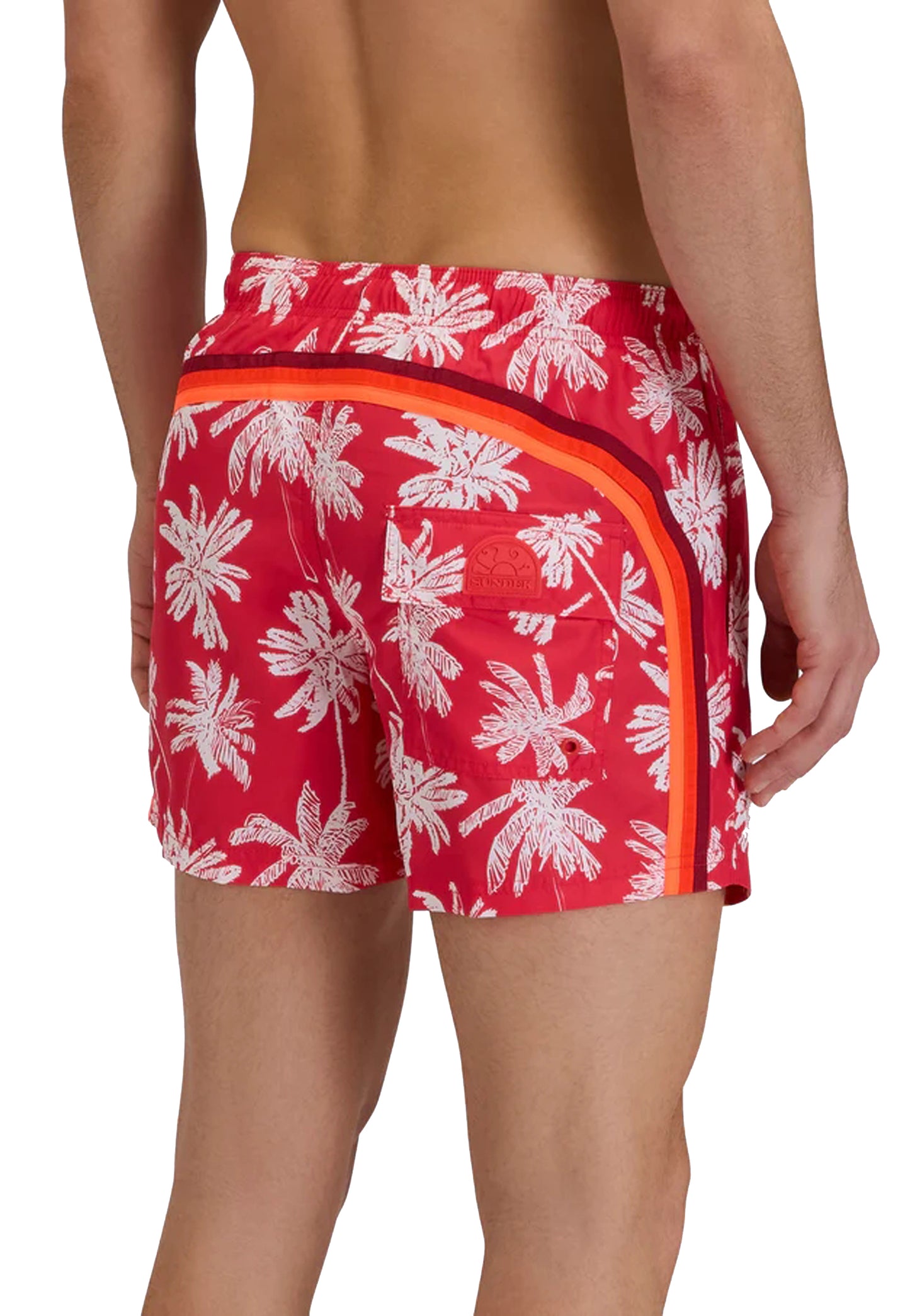 Costume da bagno rosso palme pantaloncino Sundek P26 M504BDRT3OA M6S047309OA SUNDEK