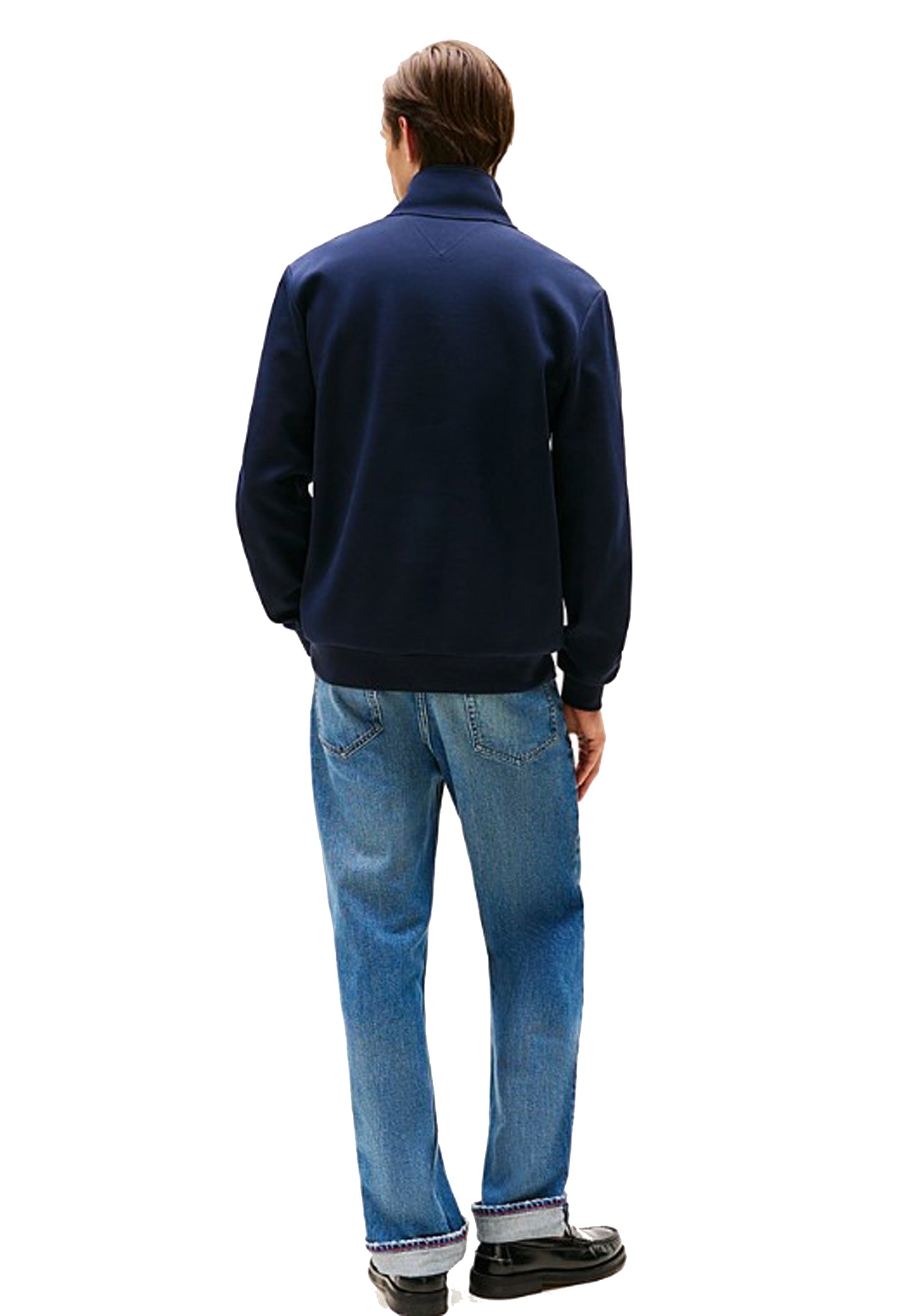 Felpa con mezza zip blu tessuto tecnico Tommy Hilfiger P26 MW0MW36510DW5 DW5DW5 TOMMY HILFIGER PRE