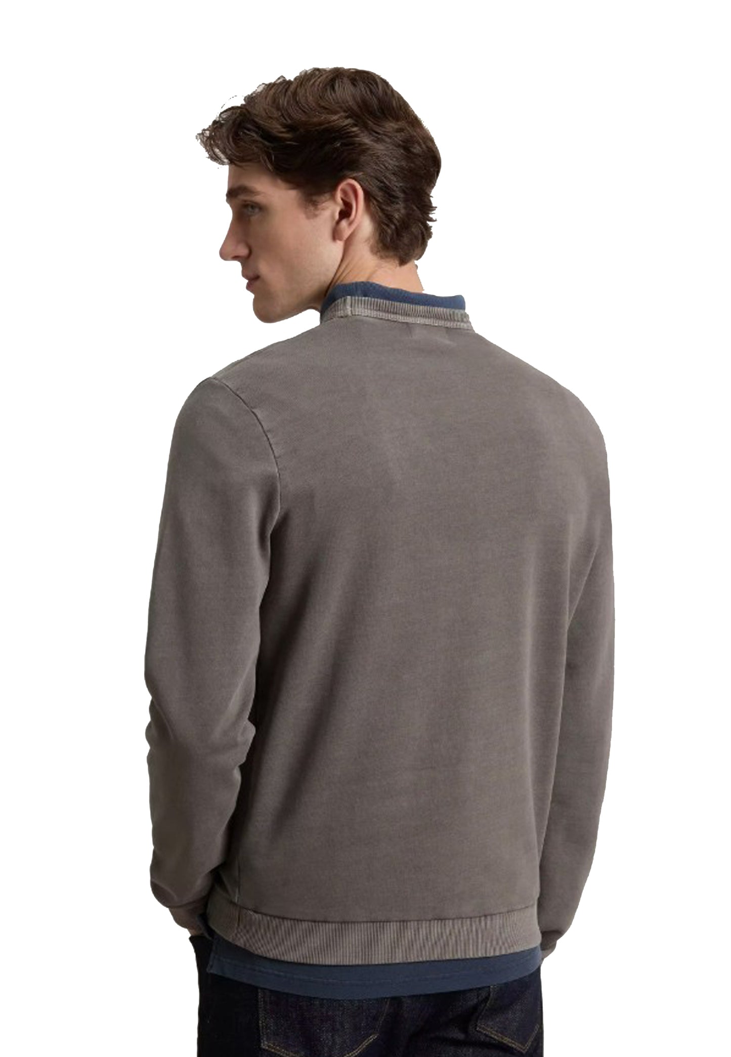 Felpa girocollo verde oliva cotone Woolrich P26 CFWOSW2044MRUT5381 66716671 WOOLRICH