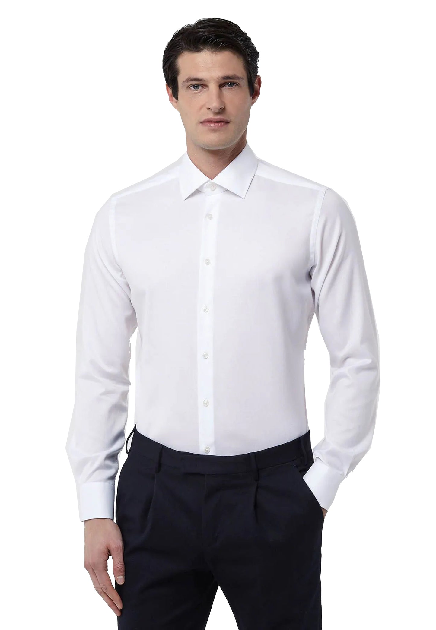 Camicia bianca classica cotone Wrinkle Free Xacus P26 WF536ML/11806 //001 XACUS