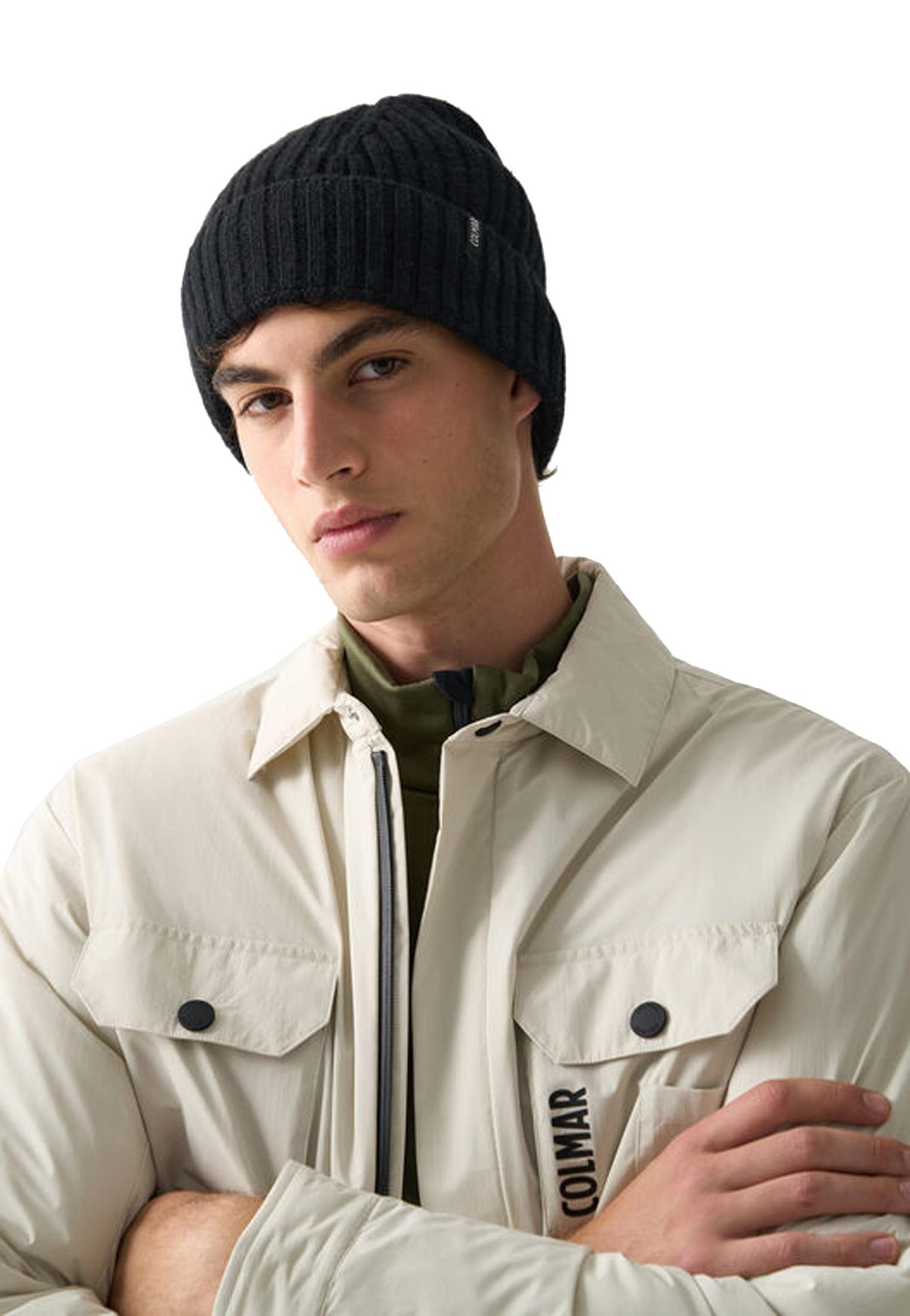 Berretto bianco nero misto lana cashmere sci neve Colmar A25 5079 8ZU99 COLMAR