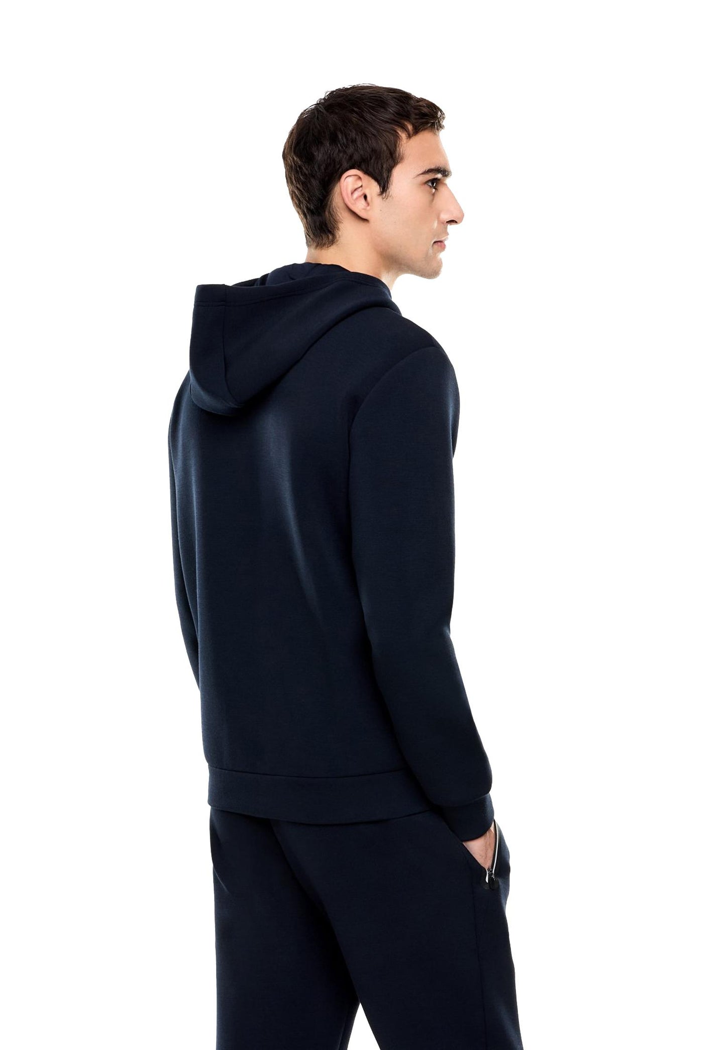 Felpa con cappuccio blu full zip misto viscosa EA7 P26 8NPM20 PJ4EZ 15621562 EA7