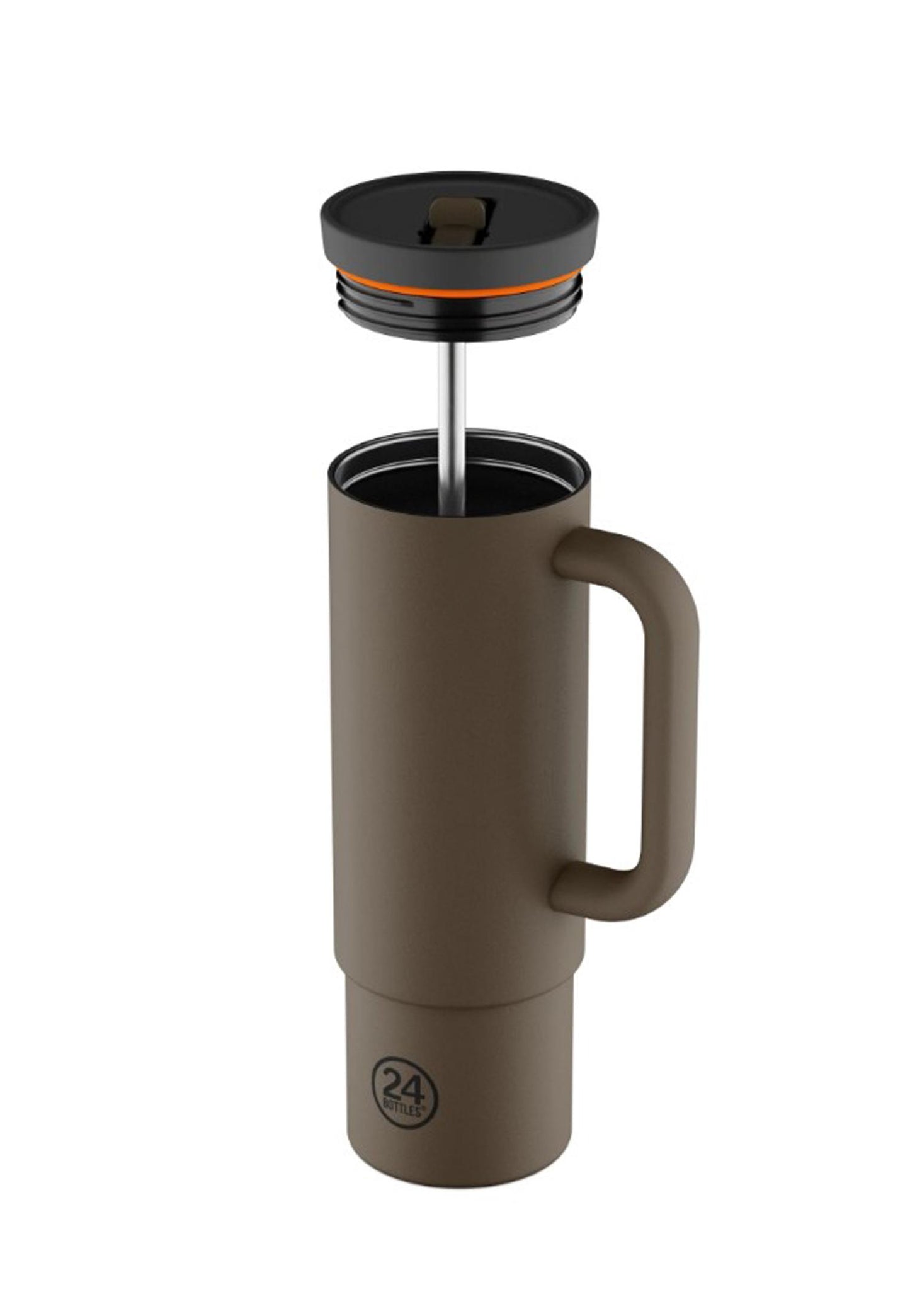 Borraccia Straw Cup marrone 24Bottles 2239- Mocha 800 ml 24BOTTLES