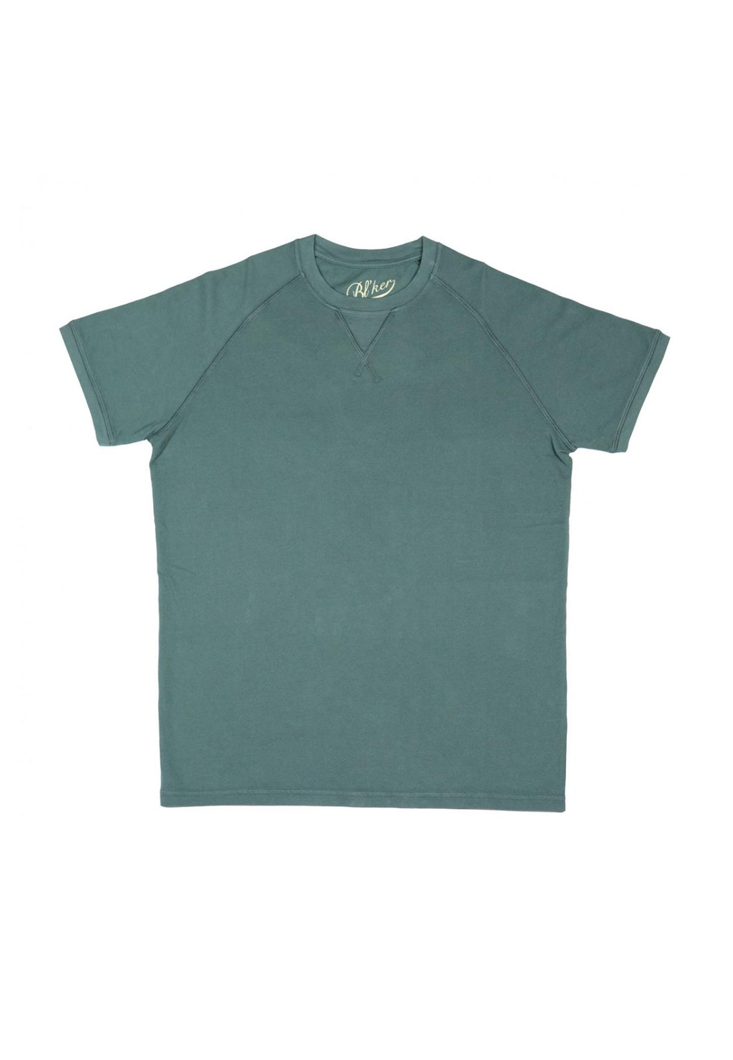 T-shirt girocollo verde Manica Corta Salem Raglan piquet Blker P26 1006-03 Green BLKER