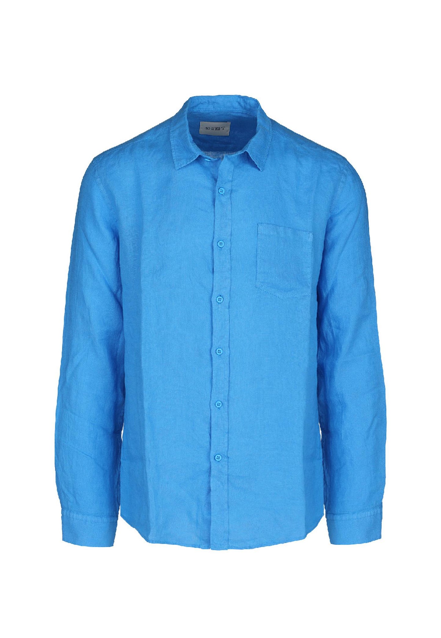 Camicia turchese lino 40Weft