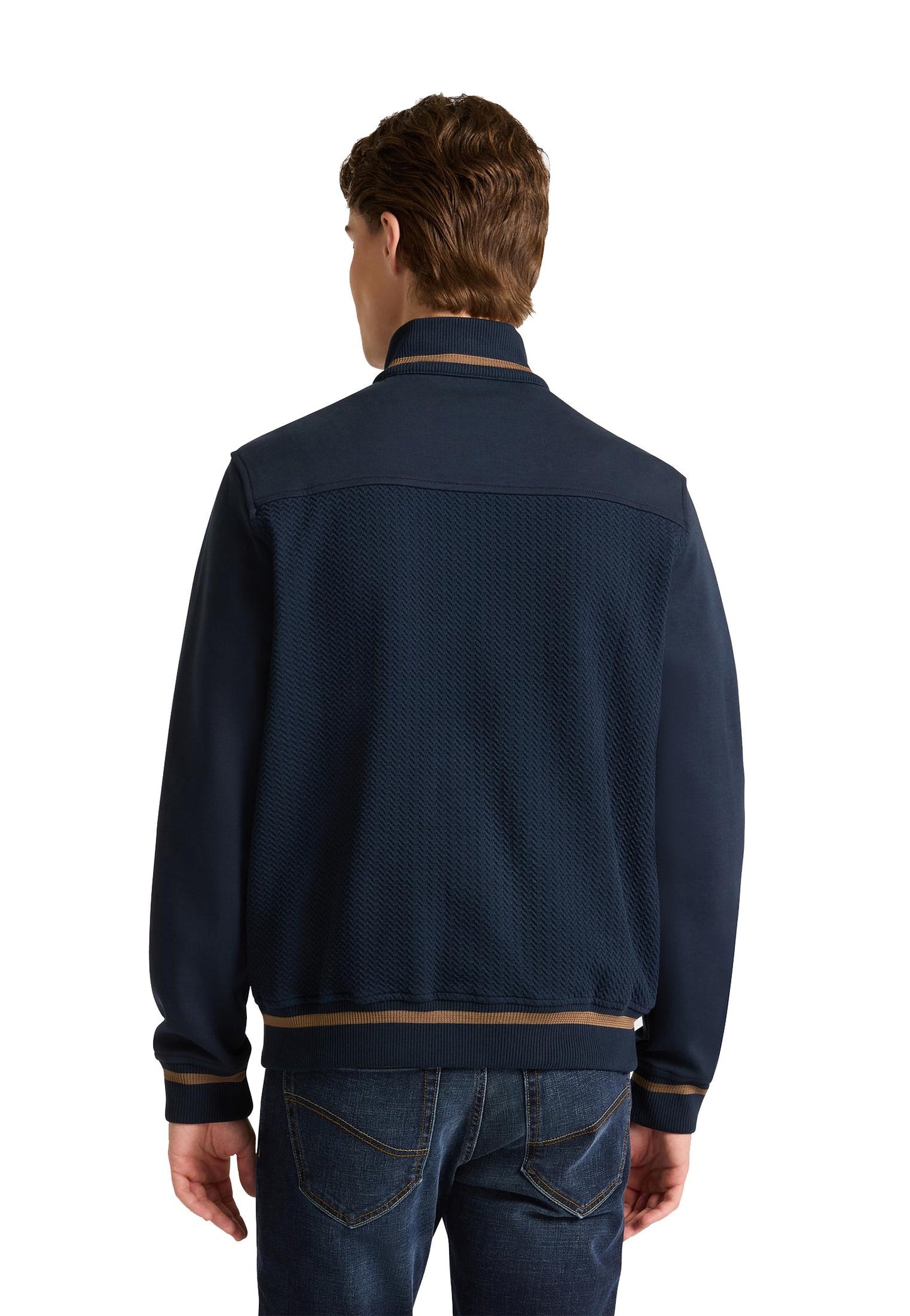 Felpa blu con zip misto cotone Harmont & Blaine A25 FRP180021861 801801 HARMONT&BLAINE