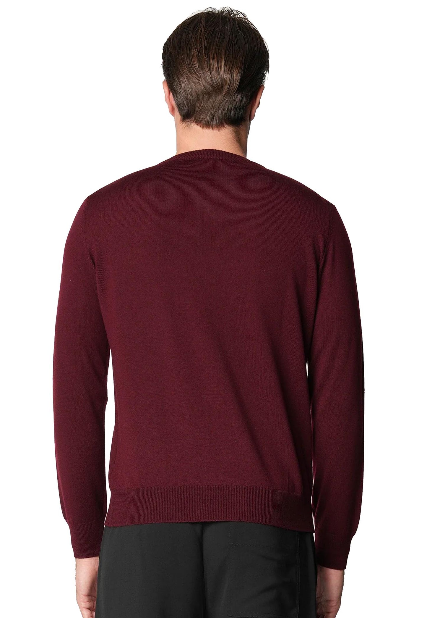 Maglia girocollo bordeaux fine lana merino Bellwood A25 0325M0001 000083000083 BELLWOOD