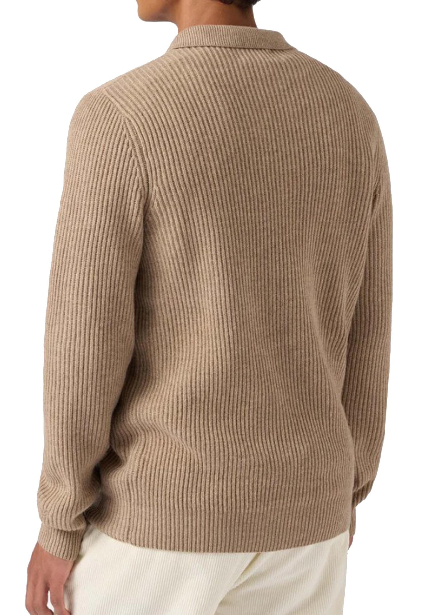 Polo in maglia a costa beige Downing MC2 Saint Barth A25 DOW0002 00022I00022I MC2