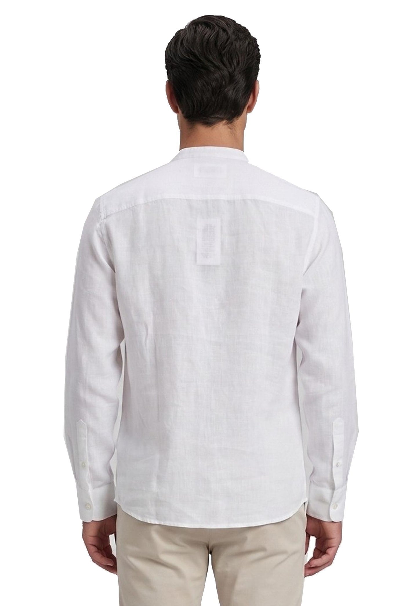 Camicia bianca lino collo coreano North Sails P26 664438 01010101 NORTH SAILS