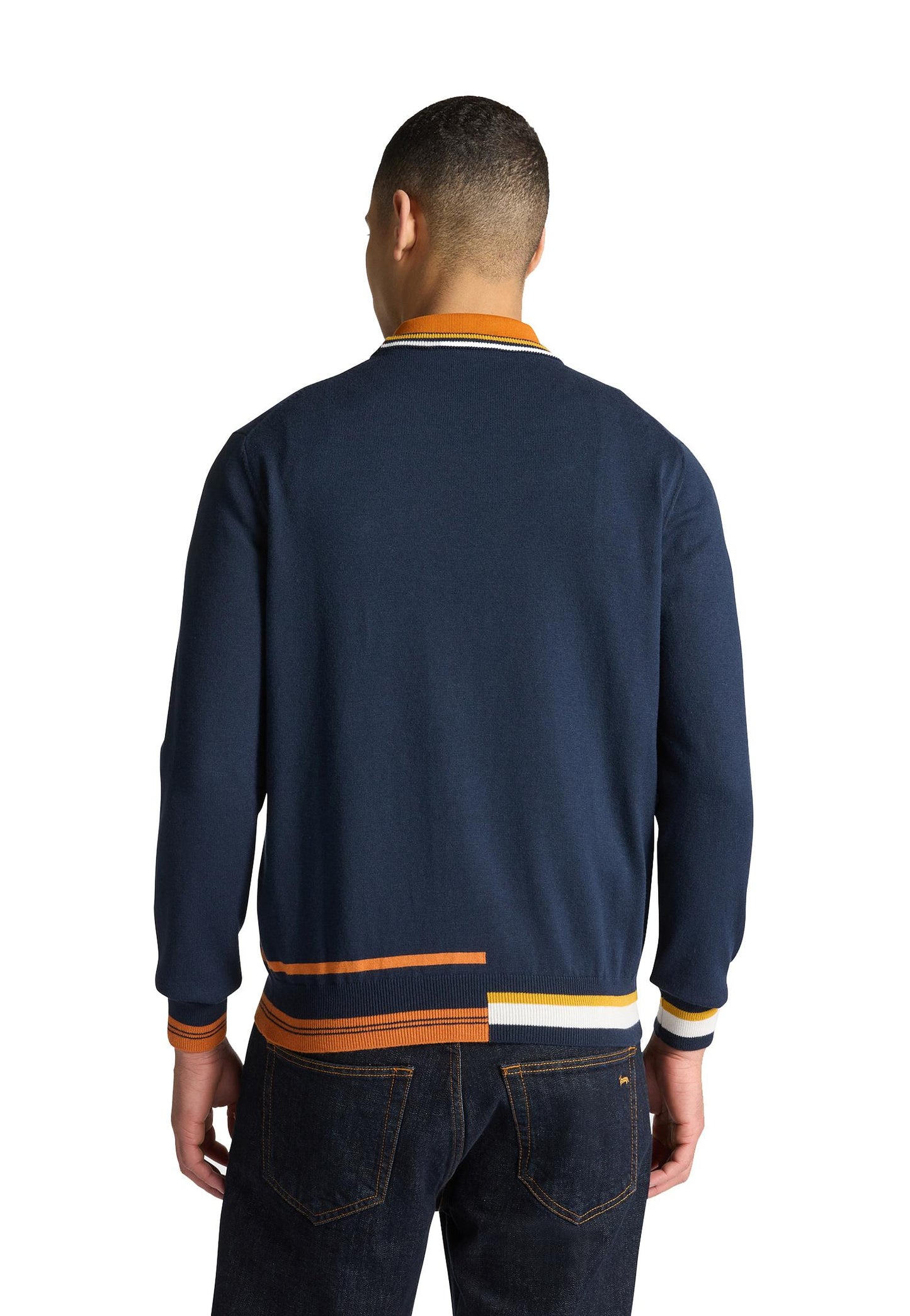 Maglia Pullover misto lana con righe blu Harmont & Blaine A25 HRP829030788 801801 HARMONT&BLAINE