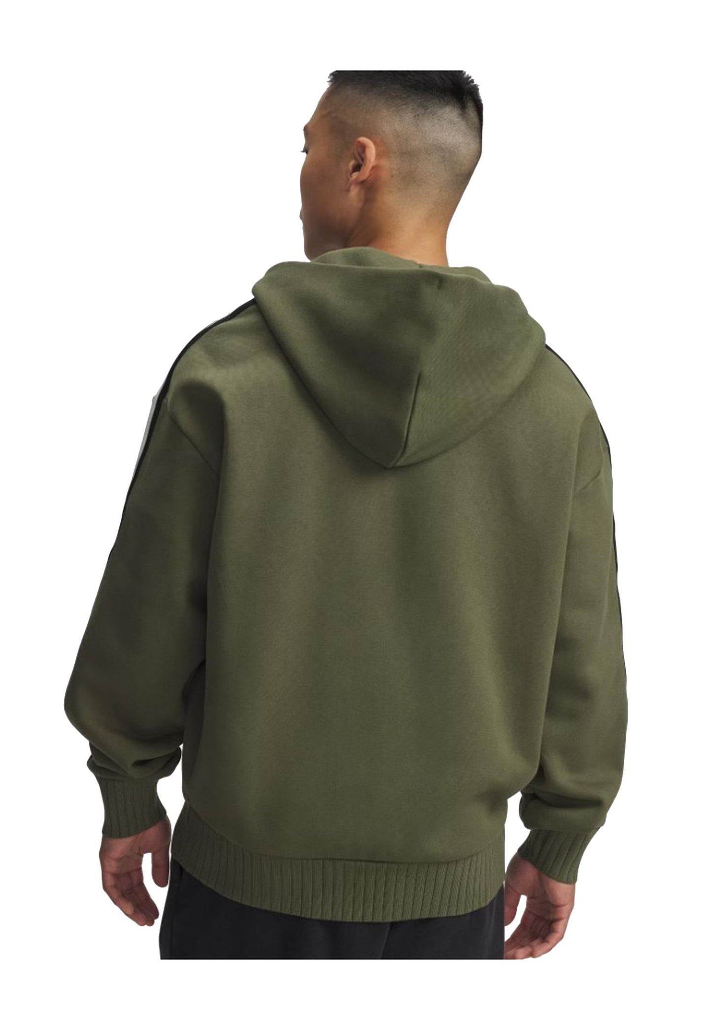 Felpa con cappuccio e zip verde Icon Heavy Rib FZ Under Armour A25 77-6003937 03900390 UNDER ARMOUR