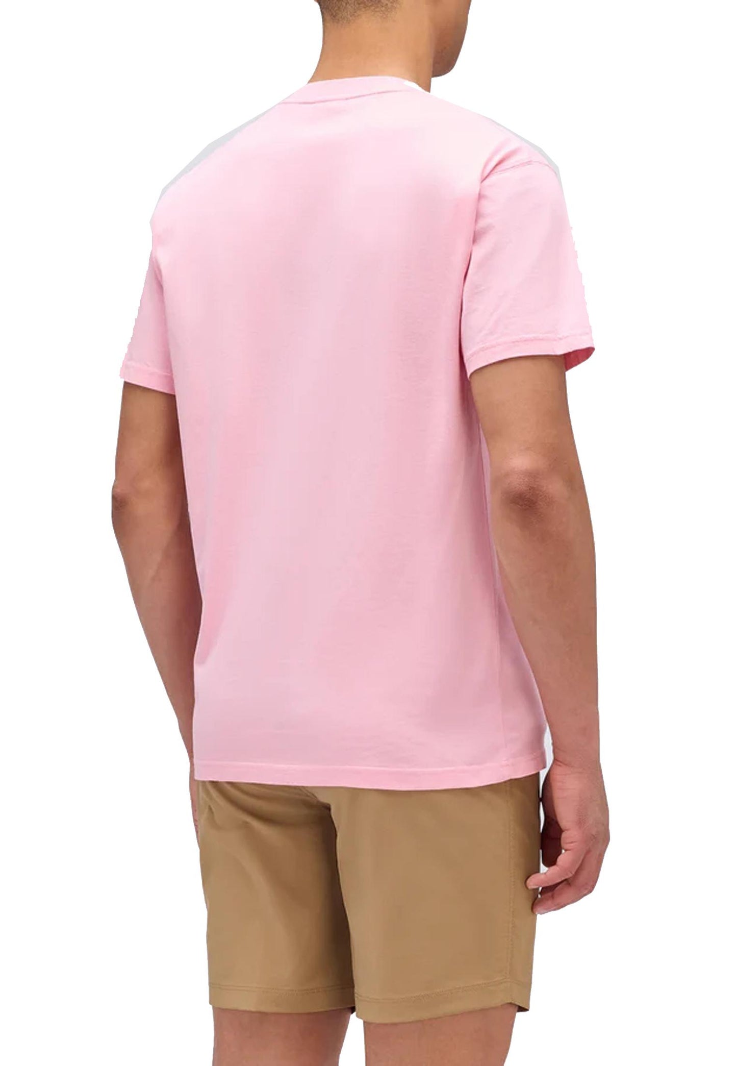 T-shirt girocollo cotone rosa con tasca Sundek P26 M609TEJ7800 M6S25353201 SUNDEK