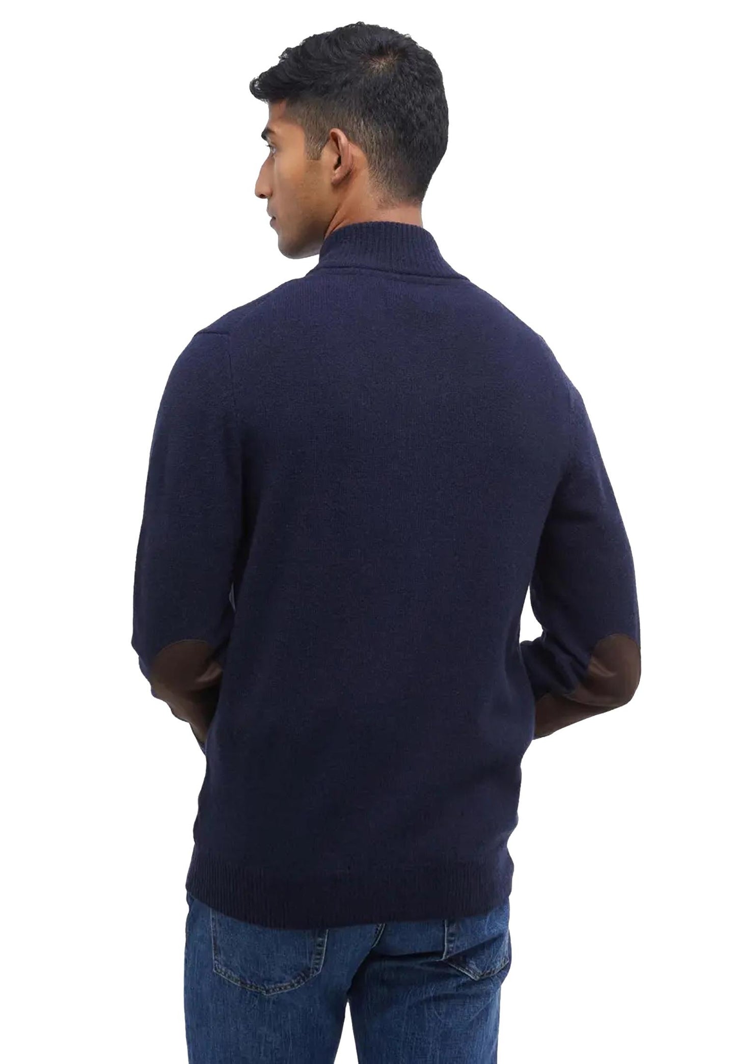 Maglione lana blu con bottoni zip Patch Barbour A25 252MMKN0731 NY91NY91 BARBOUR