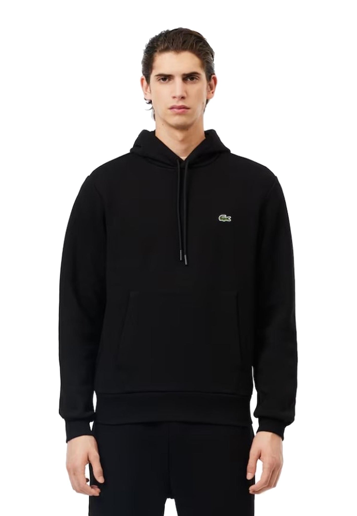 Felpa con cappuccio nera Lacoste A25 SH9623 031031 LACOSTE