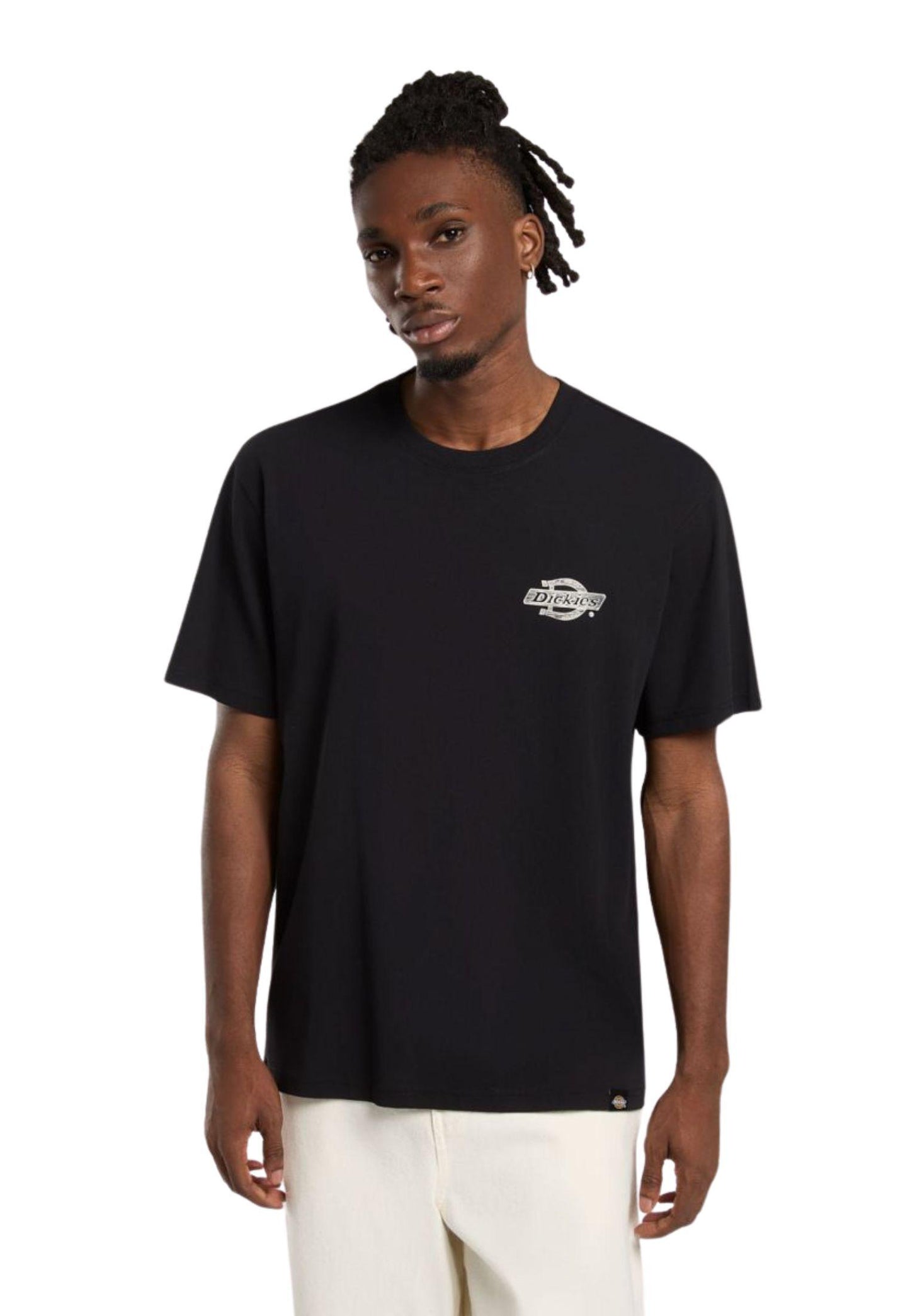 T-shirt nero Wood con logo Dickies P25 DK0A4ZATBLK1 DKBLKDKBLK DICKIES
