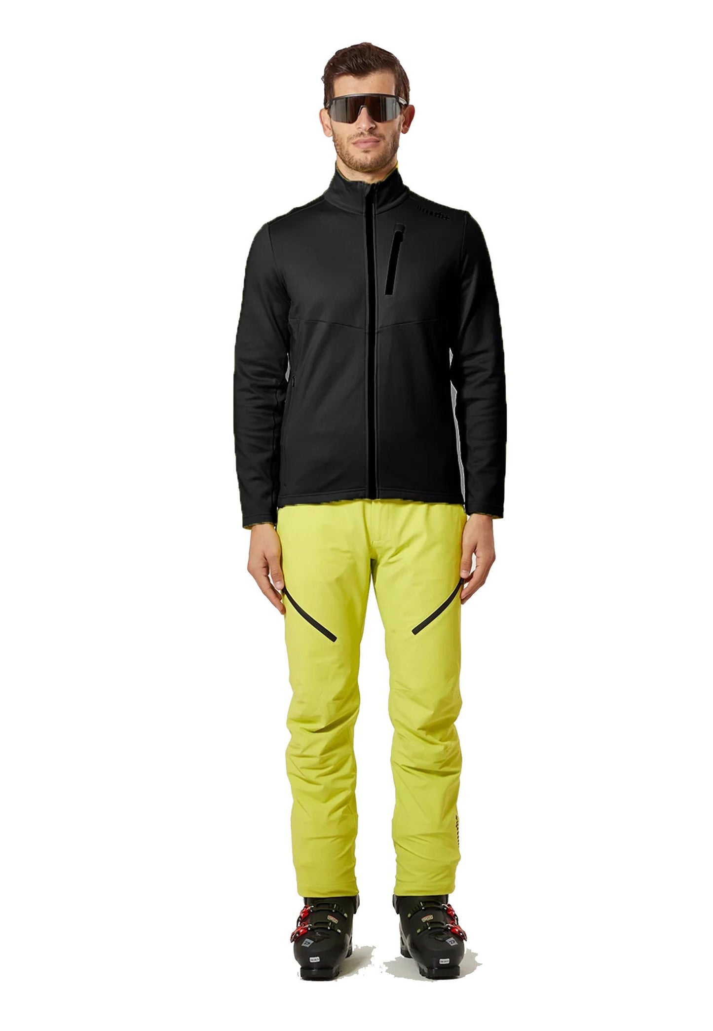 Felpa pile tecnica full zip sci verde nera RH+ A25 IZU3238 900900 RH+