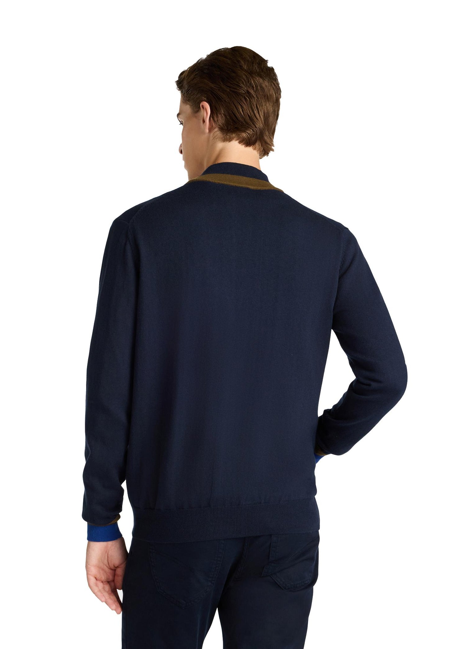 Maglione pullover full zip blu Harmont & Blaine A25 HRP845030788 801801 HARMONT&BLAINE