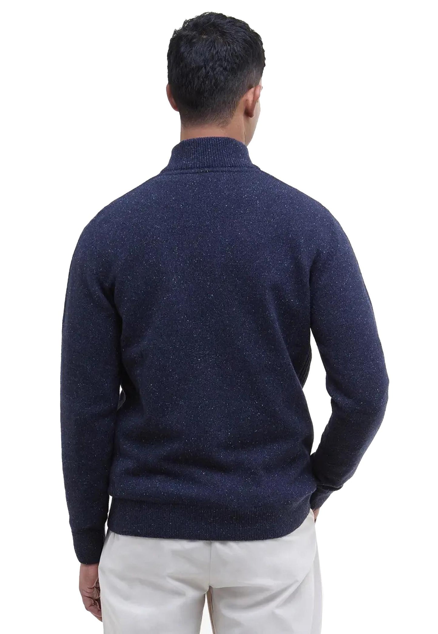 Maglione blu mezza zip lana Essential Tisbury Barbour A25 252MMKN1187 NY91NY91 BARBOUR