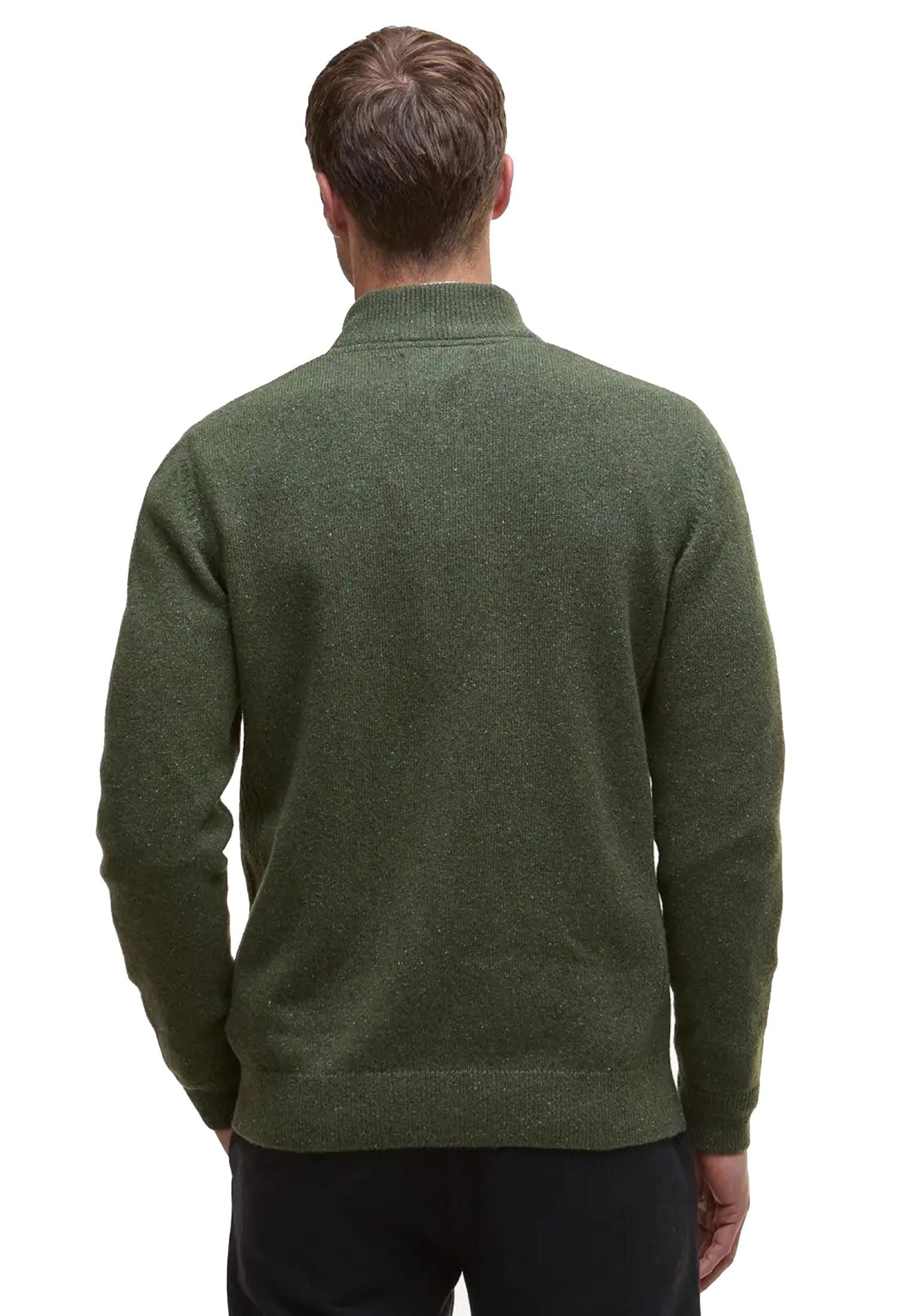 Maglione lana mezza zip verde Essential Tisbury Barbour A25 252MMKN1187 GN91GN91 BARBOUR