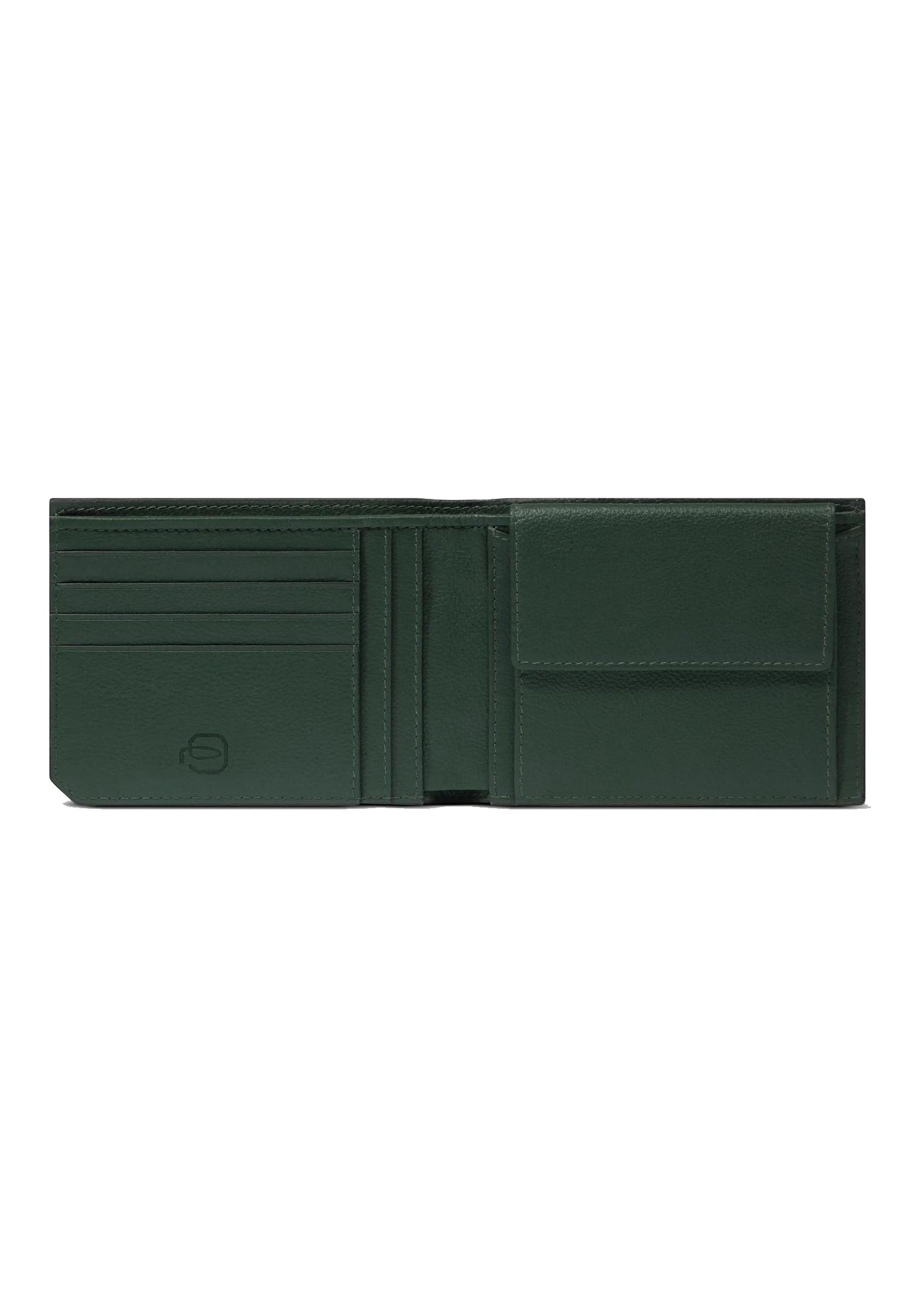 Portafoglio verde pelle con portamonete Piquadro A25 PU257W137R VEVE PIQUADRO
