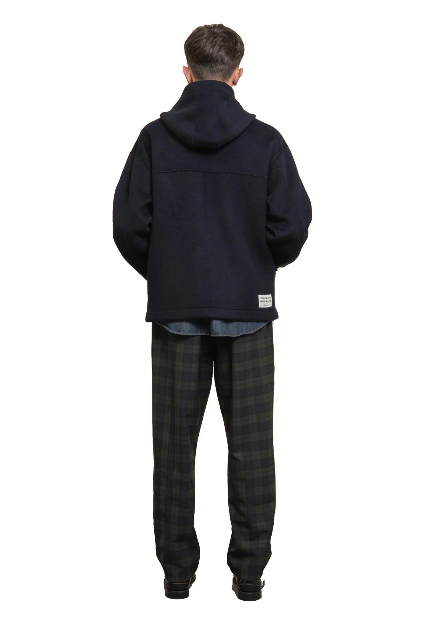 Giubbotto lana con cappuccio e zip blu navy Park Department 5 A25 UC073 51M 2TF0289 //816 DEPARTMENT FIVE