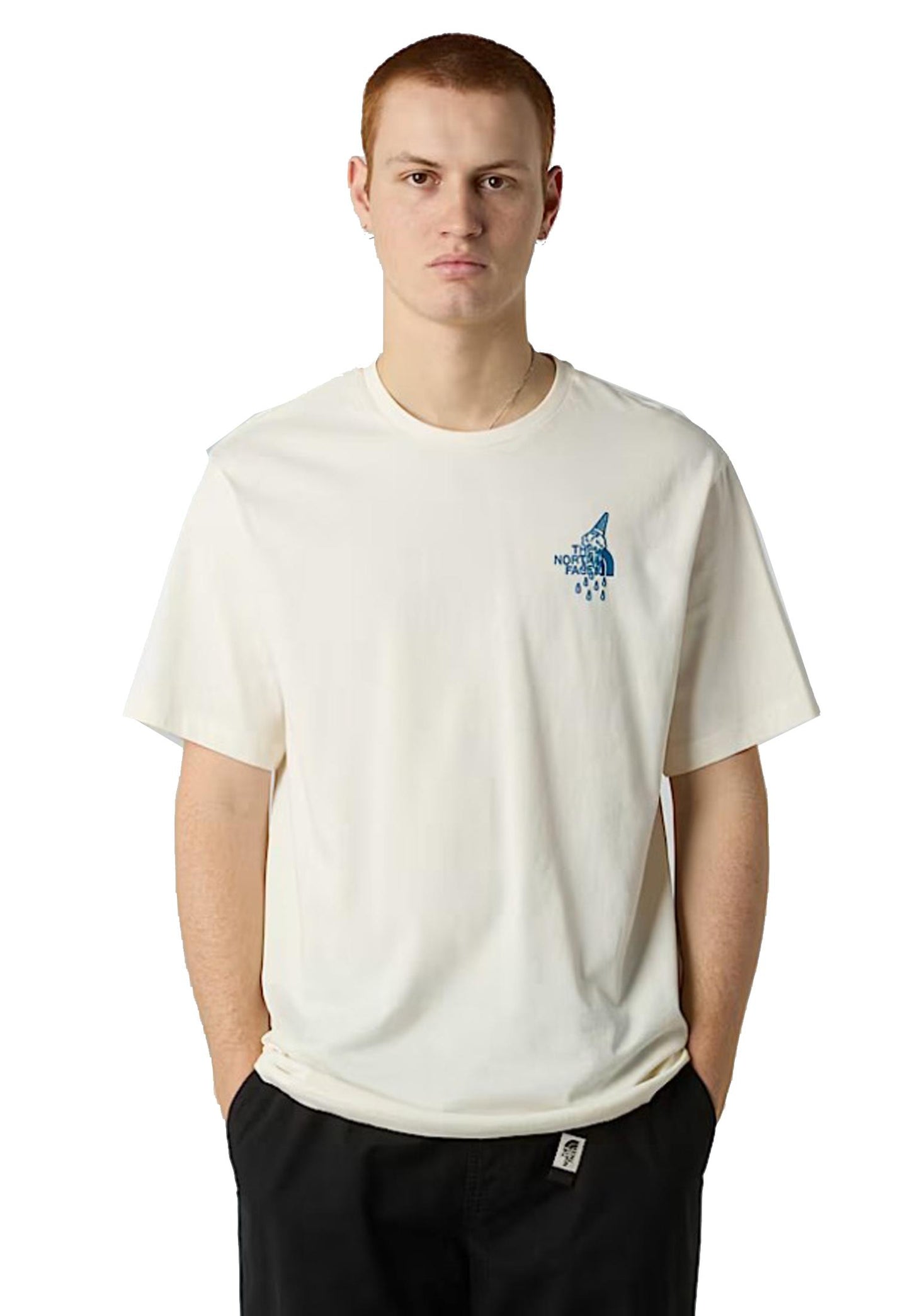 T-shirt girocollo cotone panna Powder Days Relaxed The North Face A25 NF0A8E4DQLI1 NFQLINFQLI THE NORTH FACE